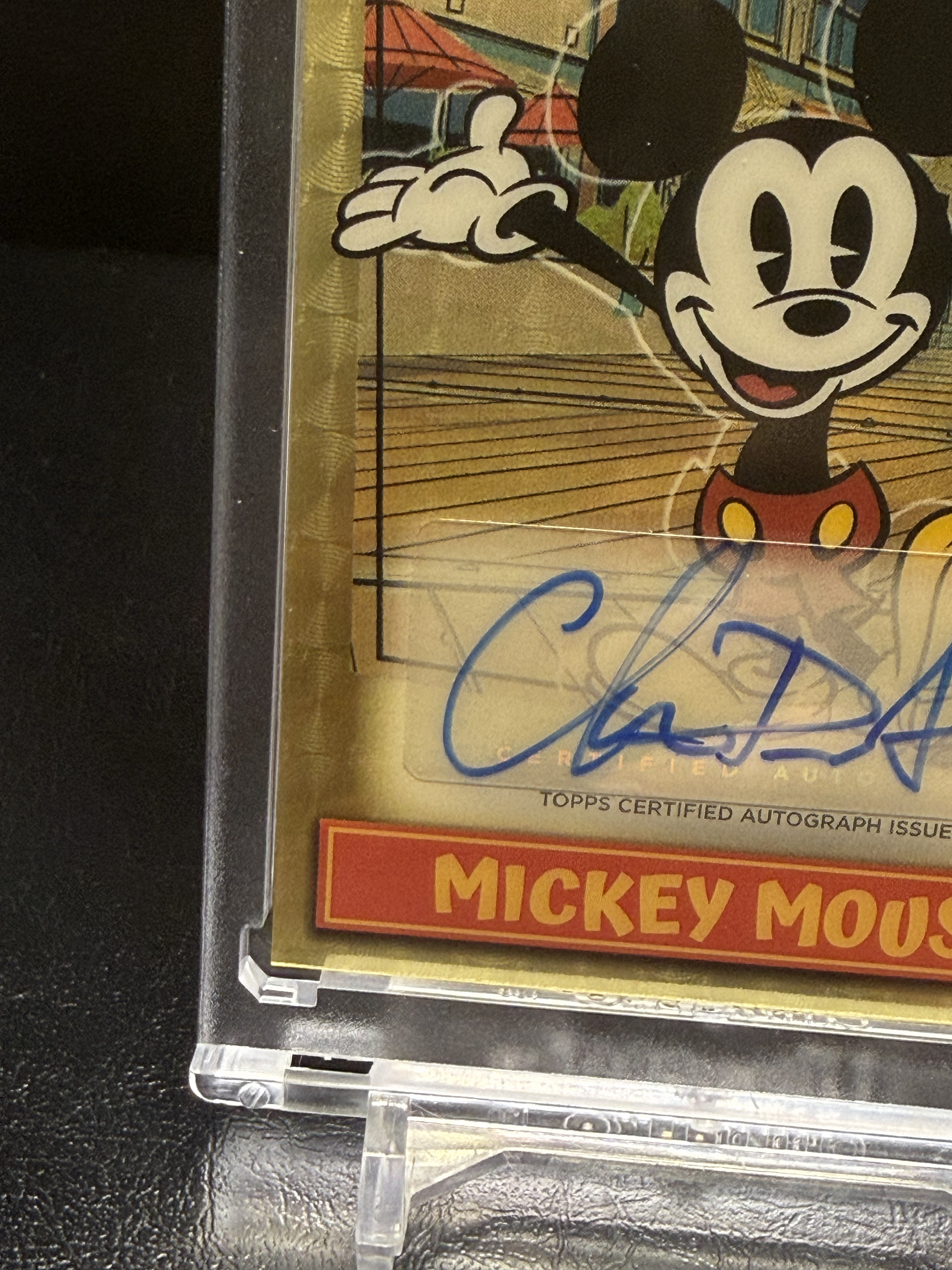 2026 Topps Chrome Mickey Mouse 迪士尼 米奇 米老鼠 1/1编 爆金签字 米奇专属配音演员 克里斯·迪亚曼托普洛斯 影视圈Goat级比肩乔丹梅西 微印如图5 【未来拍卖】