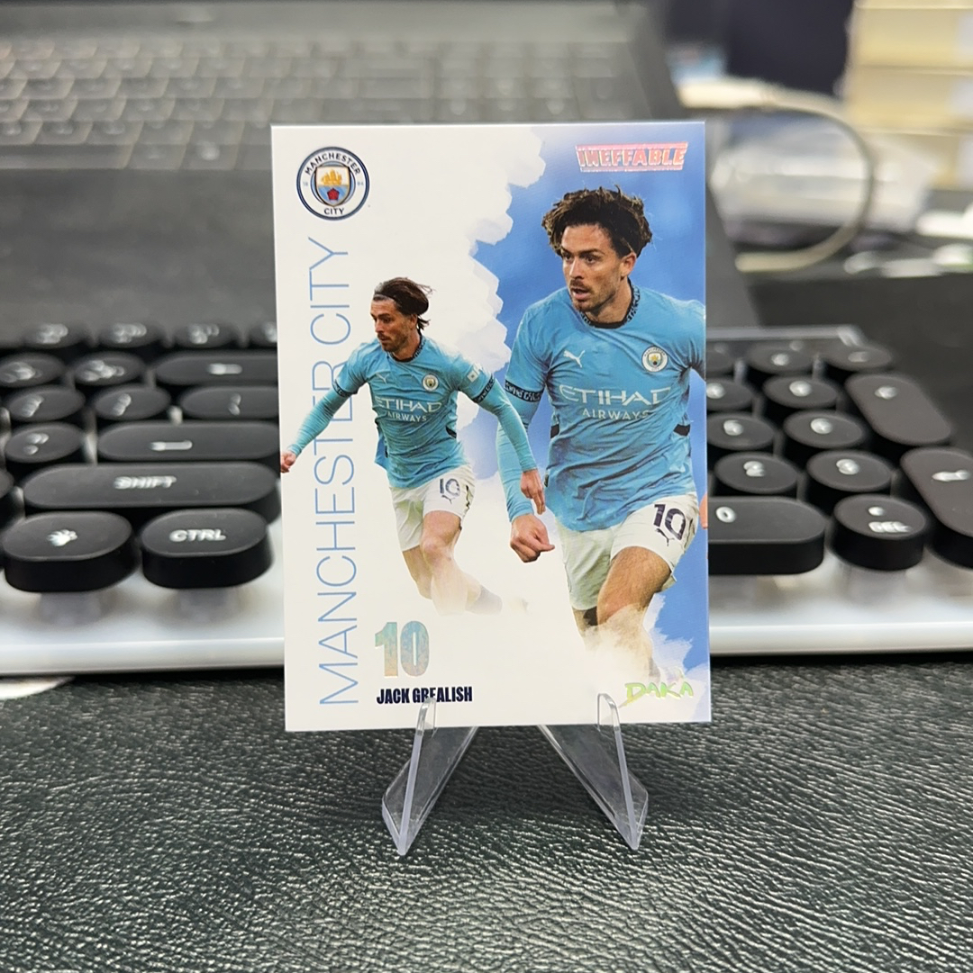 2025 DAKA 曼城队盒 Jack Grealish 【鸡叔拍卖】达咖 曼城队盒 杰克 格拉利什 29/199编 银折 厚卡 微瑕如图 kiy