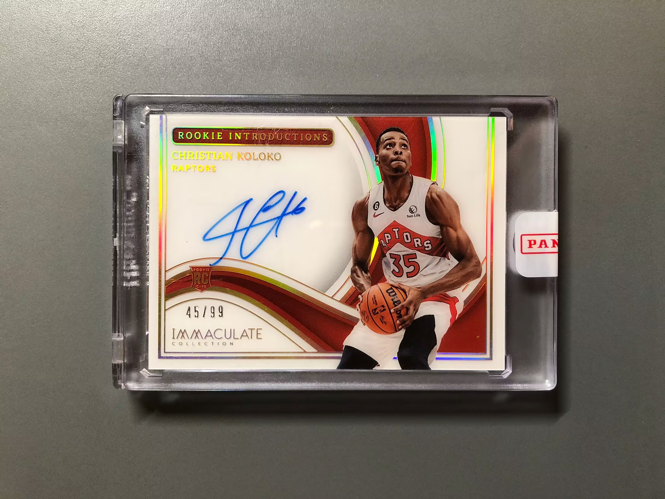 2022-23 Panini Immaculate Christian Koloko RC 科洛克 猛龙 新秀 RC 签字 卡签 镜面 新秀介绍签 99编 实卡好看 原封卡砖 可累计 FT060