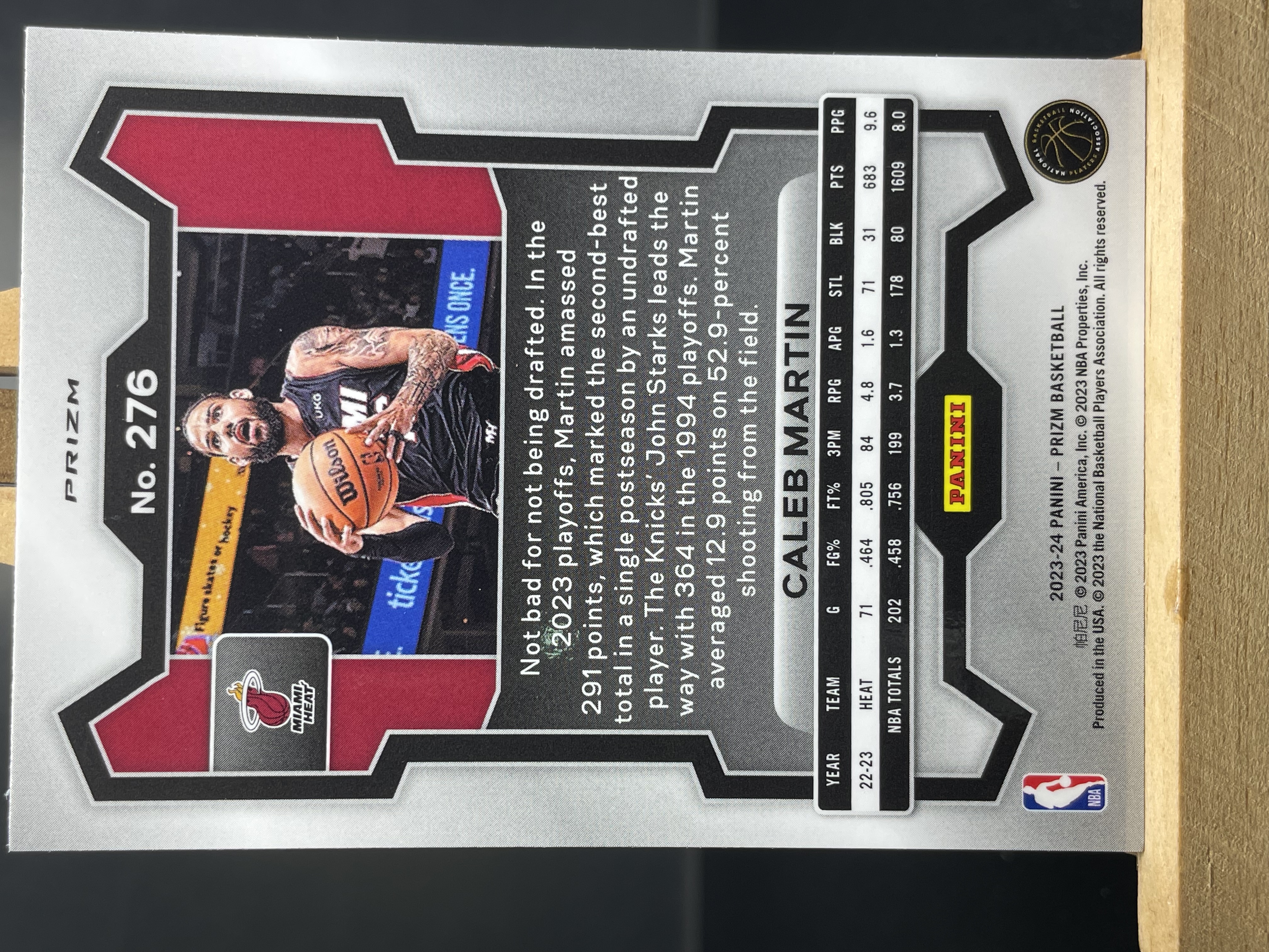 (B3) 2023-24 PANINI PRIZM 绿折 凯莱布 马丁 热火 实卡好看 收藏凑套必备 卡品如图!!!