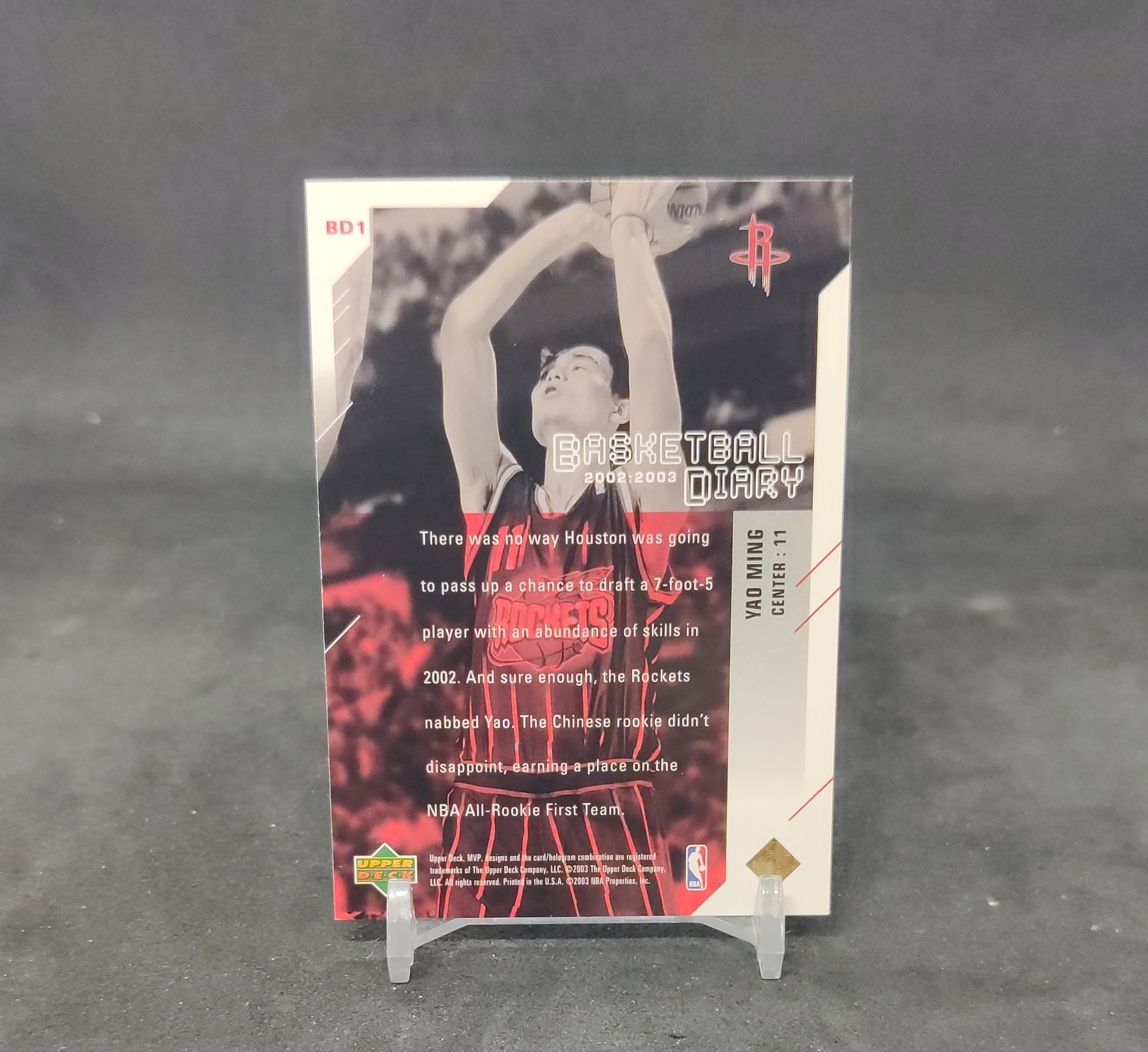 【DC拍卖】7.14 2002-03 Upper Deck MVP 姚明 Yao Ming Basketball Diary #BD1 火箭 新秀赛季特卡