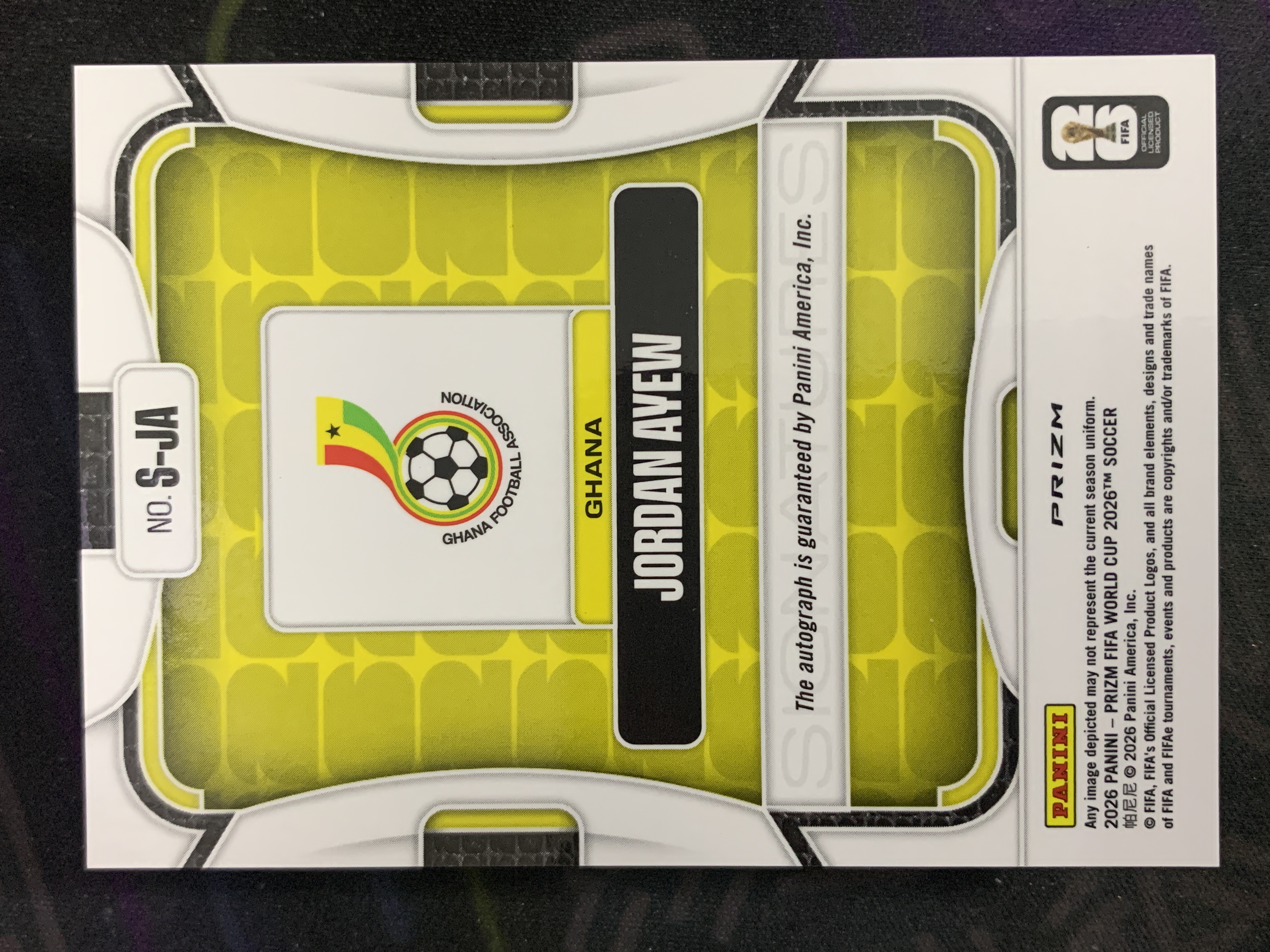 【一分钱Penny】2026 Panini Prizm FIFA World Cup 世界杯 Jordan Ayew 乔丹 阿尤 圈圈折 签字 加纳 #XXM