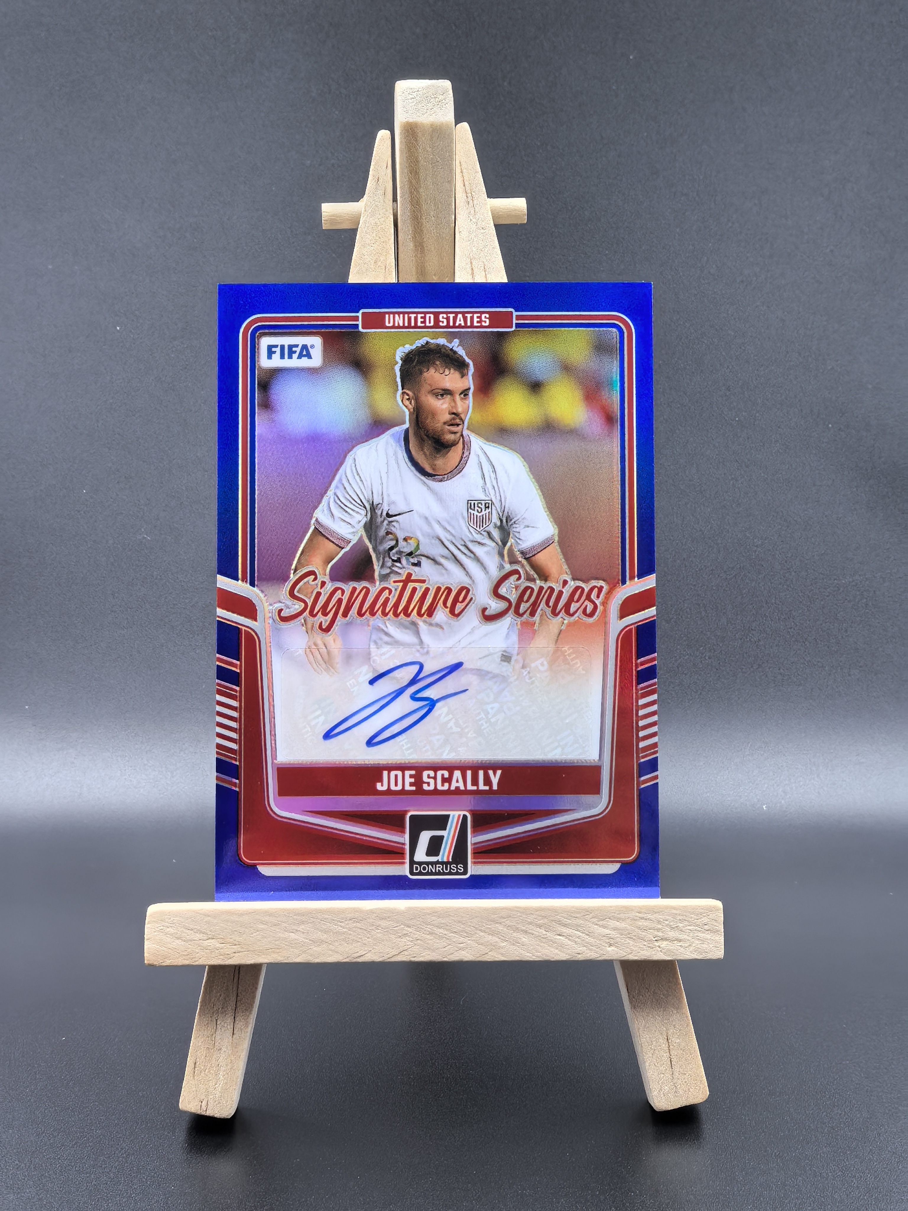 2024-25 Panini Donruss Joe Scally 杜蕾斯 美国 乔 斯卡利 蓝折签 签字 签名 ss签 限量99编 卡品如图（翟梅西）