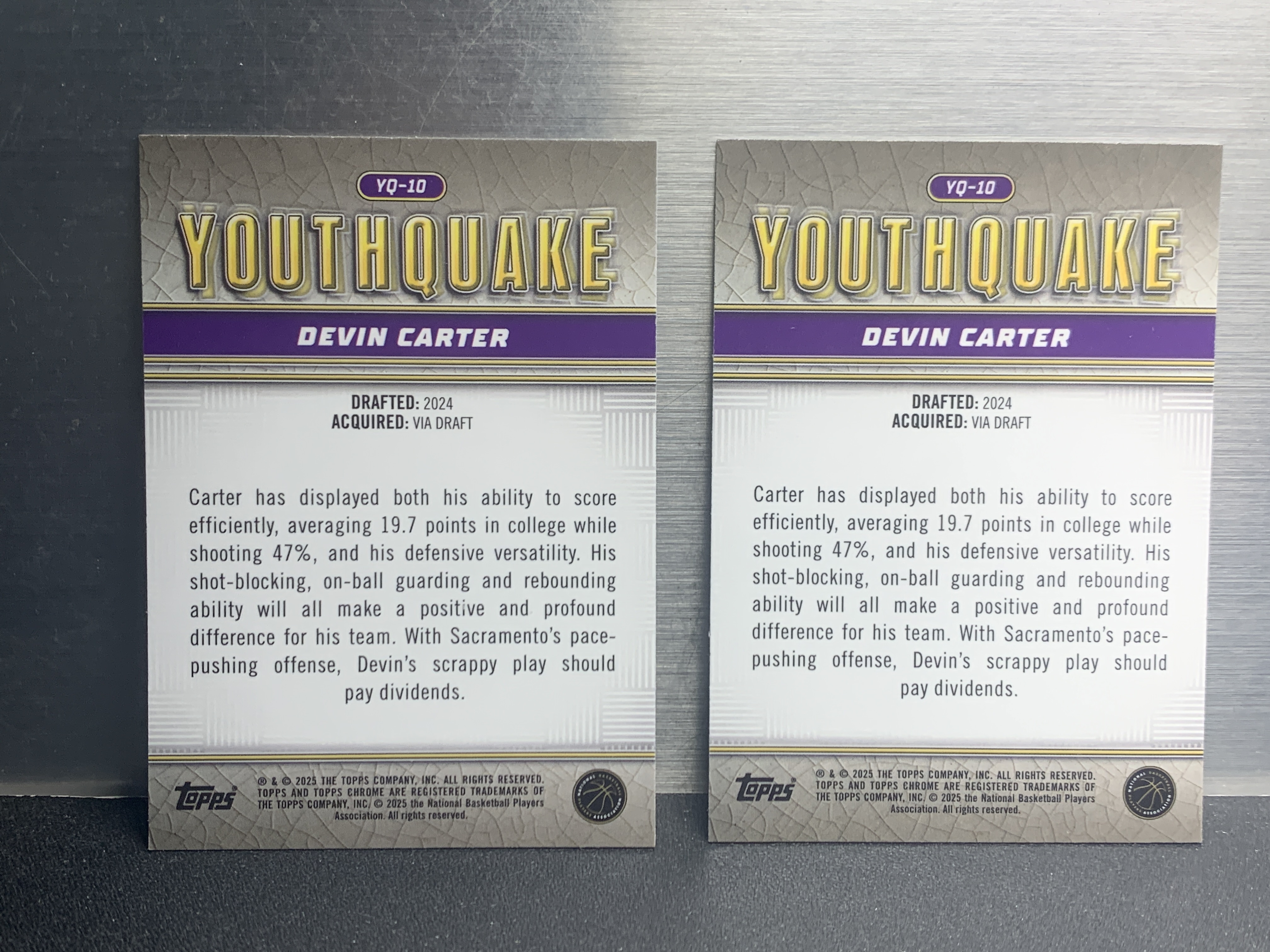 (S4) 2025 TOPPS BASE 新秀RC 德文 卡特 近期大热球星 收藏必备 卡品如图 ! ! !