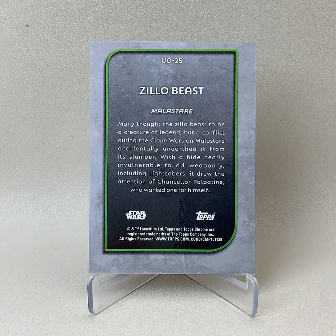 【弈卡代拍】 2025 Topps Star Wars 星球大战 Chrome 星战 TC 超低编 橙折 怪物特卡 Zillo Beast 15/25编 品相如图 凑套必备 Mito