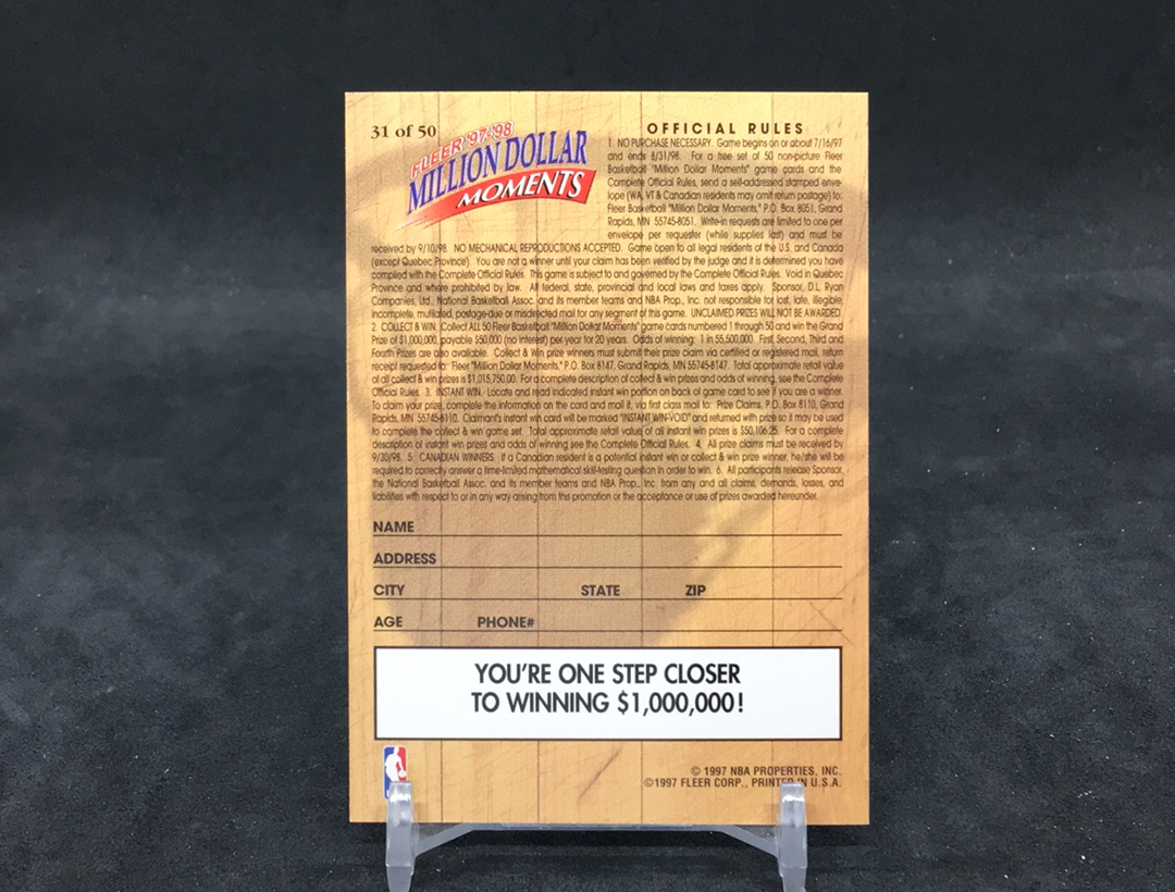 【DC拍卖】11.17 FLEER 大比例特卡 经典老特 实卡美如画 kobe 名人堂传奇巨星 湖人王朝领军人物 黑曼巴 科比 布莱恩特