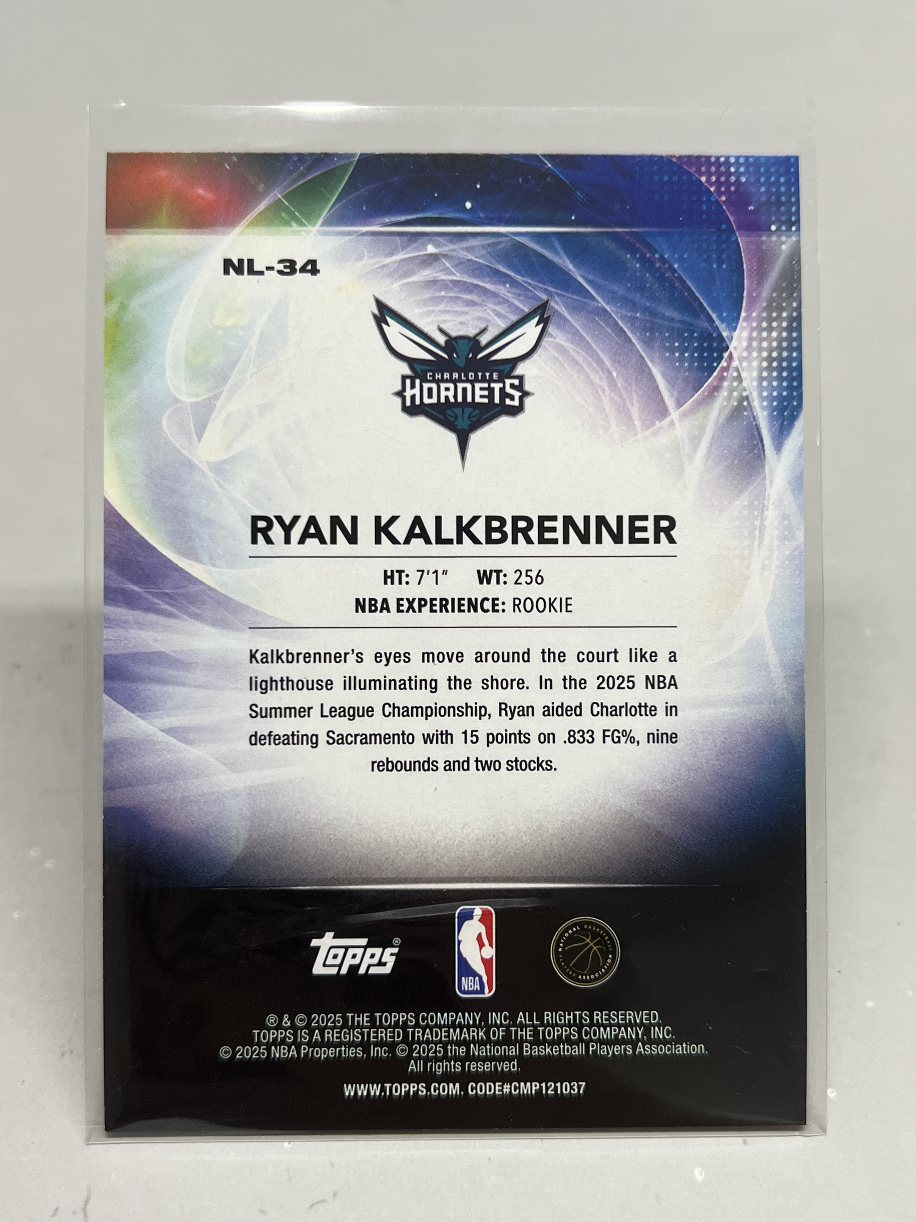 2025 Topps Flagship Ryan Kalkbrenner RC【挂机拍卖】新秀 瑞安·卡尔克布伦纳 黄蜂 折射 #34 No Limit 特卡 卡品如图 收藏 凑套