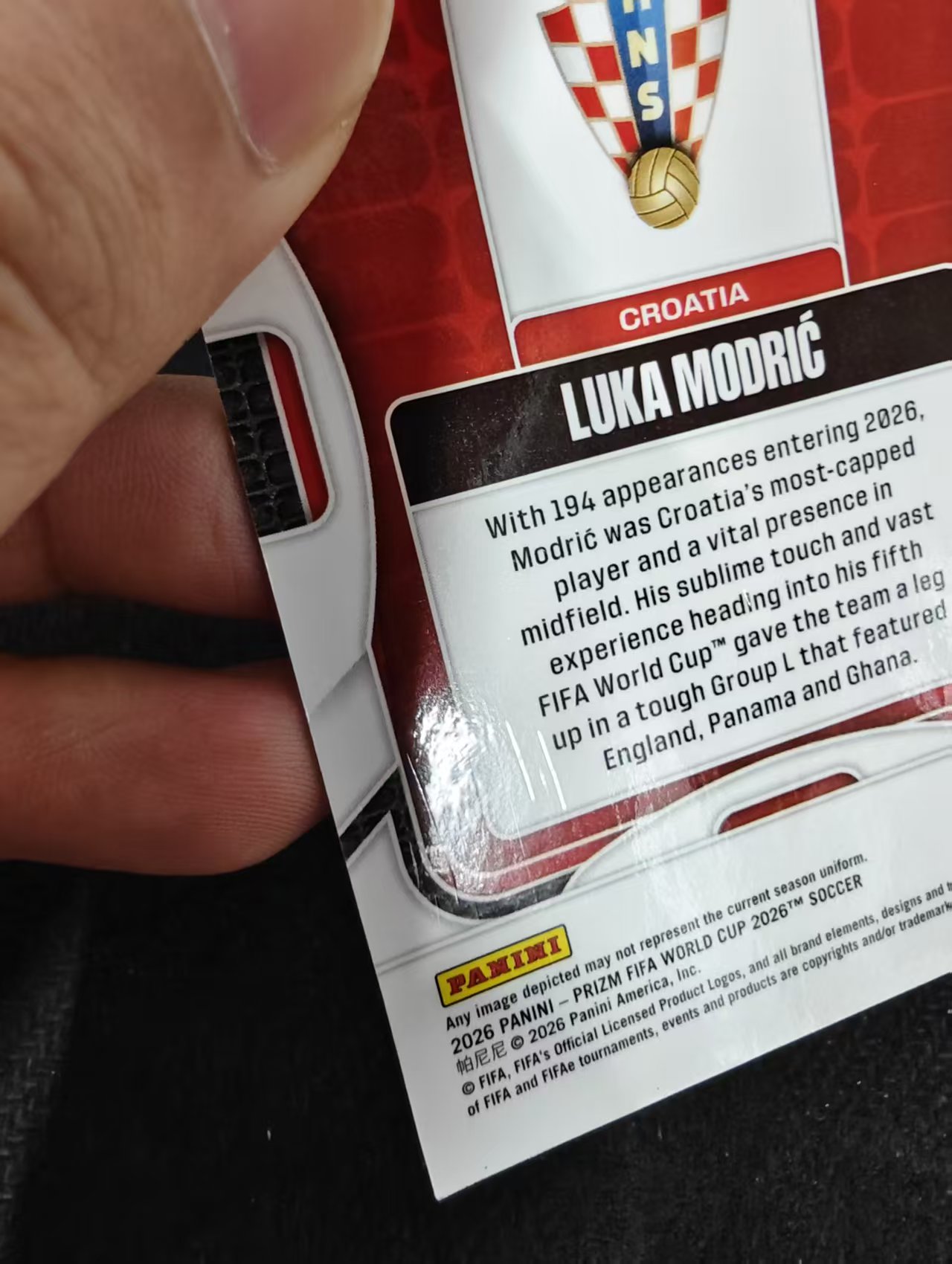2026 Panini World Cup Prizm Luka Modric 世界杯 pz 卢卡 莫德里奇 魔笛 克罗地亚 PZ世界杯 划痕 边角瑕疵#200