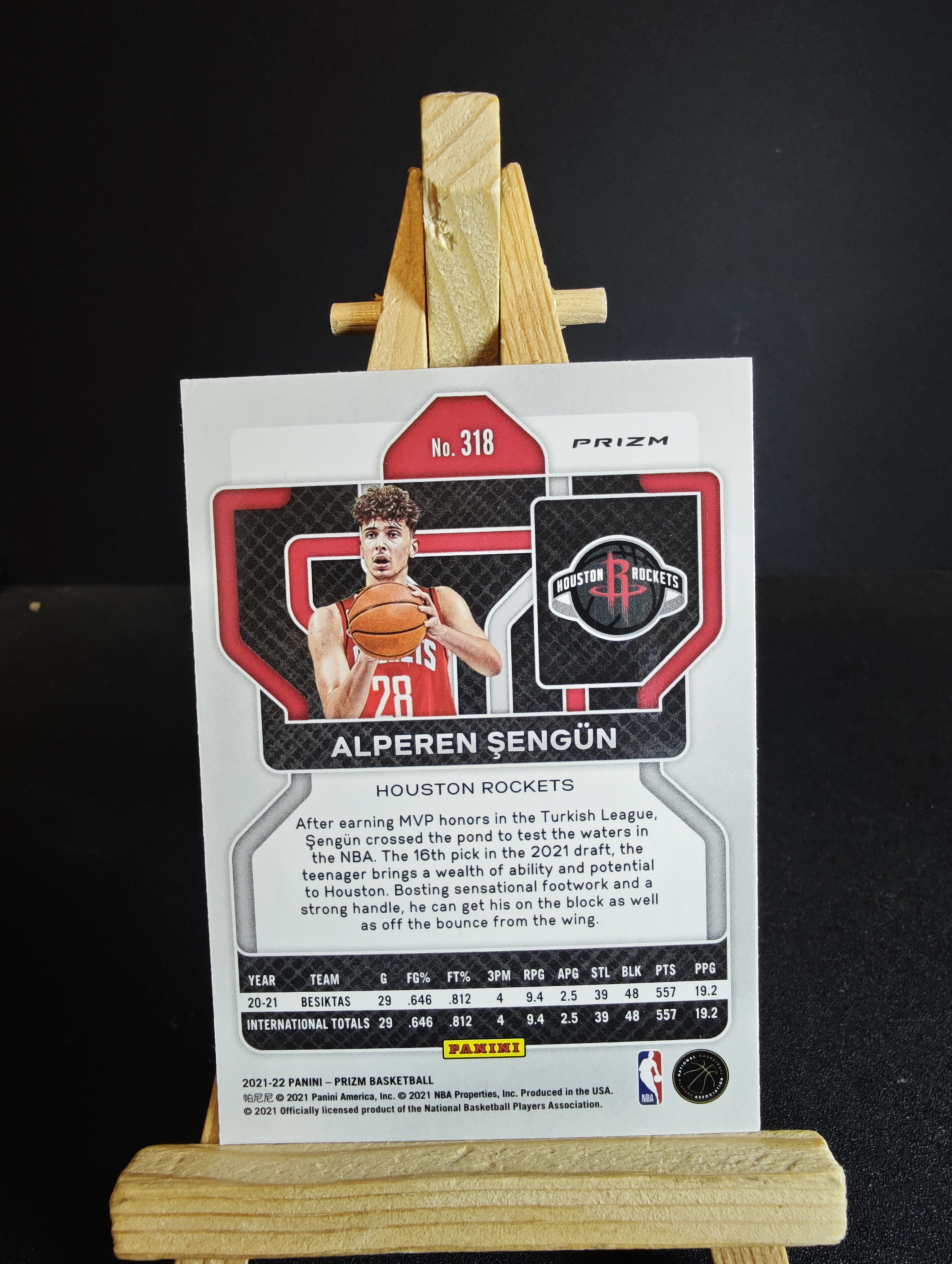 2021-22 Panini Prizm Alperen Sengun RC pz 阿尔佩伦 申京 新秀 折射 特卡 卡品如图 杰瑞11.15 91代拍