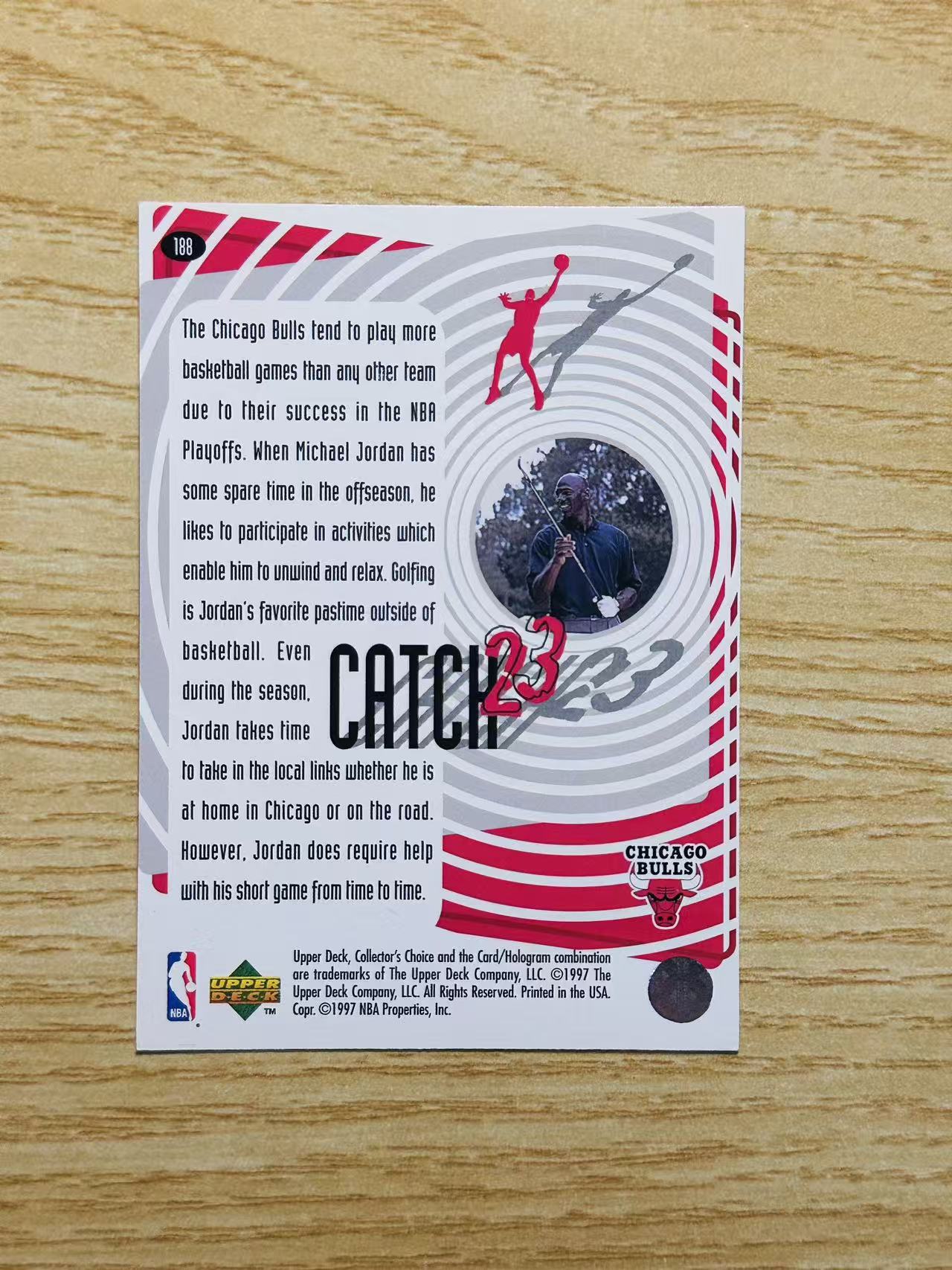 1997-98 Upper Deck nba Michael Jordan 嘿嘿代卖 迈克尔 乔丹 飞人 篮球之神 高尔夫 公牛 收藏必备