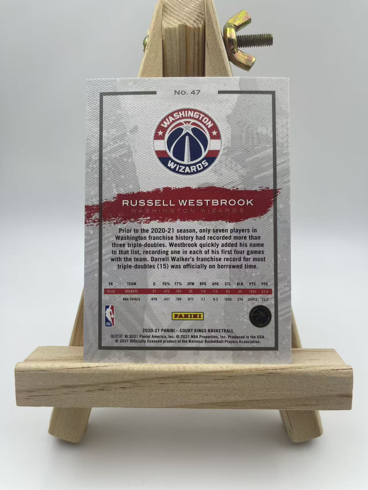 2020-21 Panini Court Kings Russell Westbrook 威少 威斯布鲁克 油画 特卡 超帅