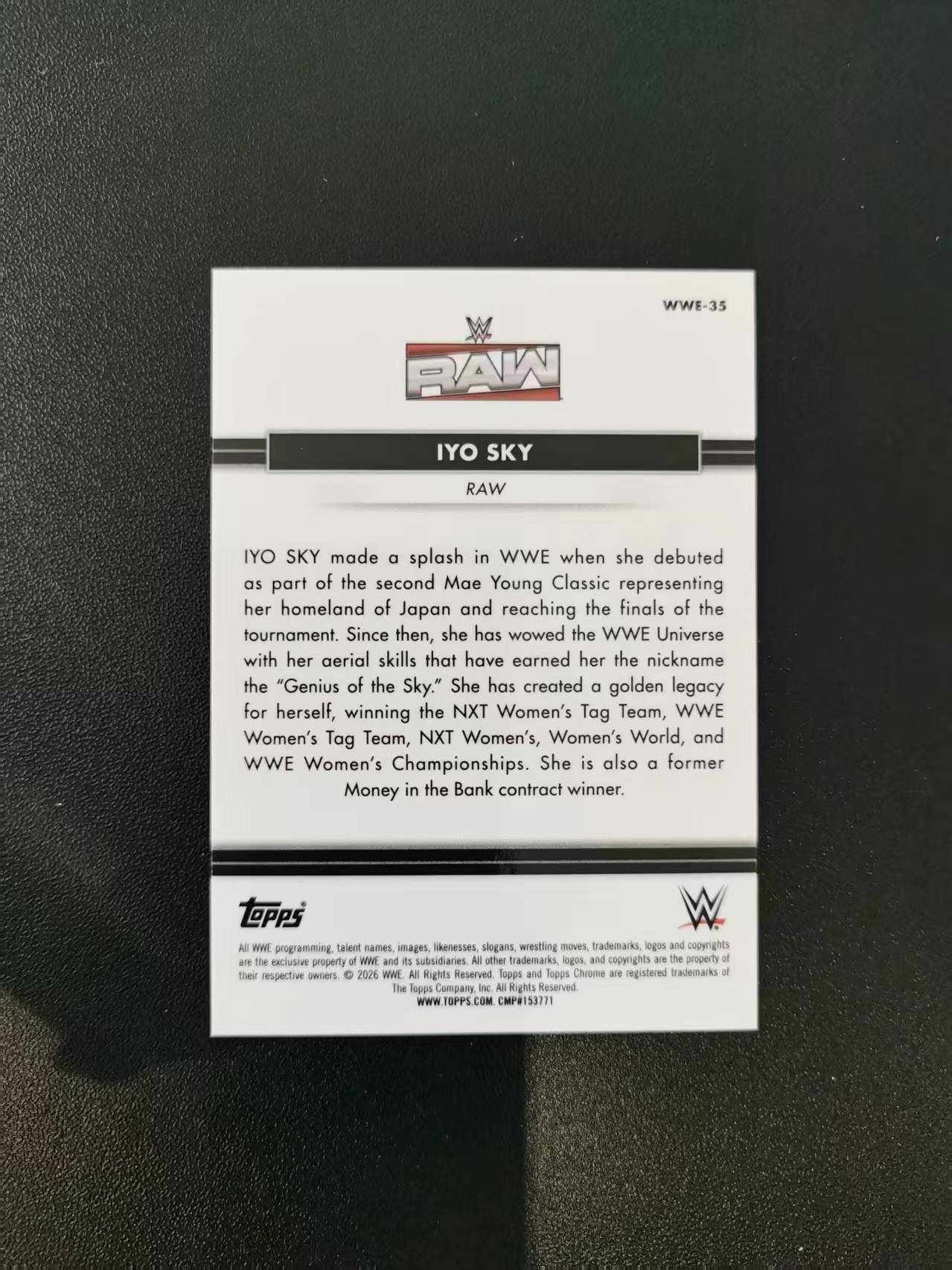 2026 Topps Chrome IYO SKY 天空天才 伊约斯凯 WWE 折射 收藏凑套 瑕疵如图 免费代拍CC29