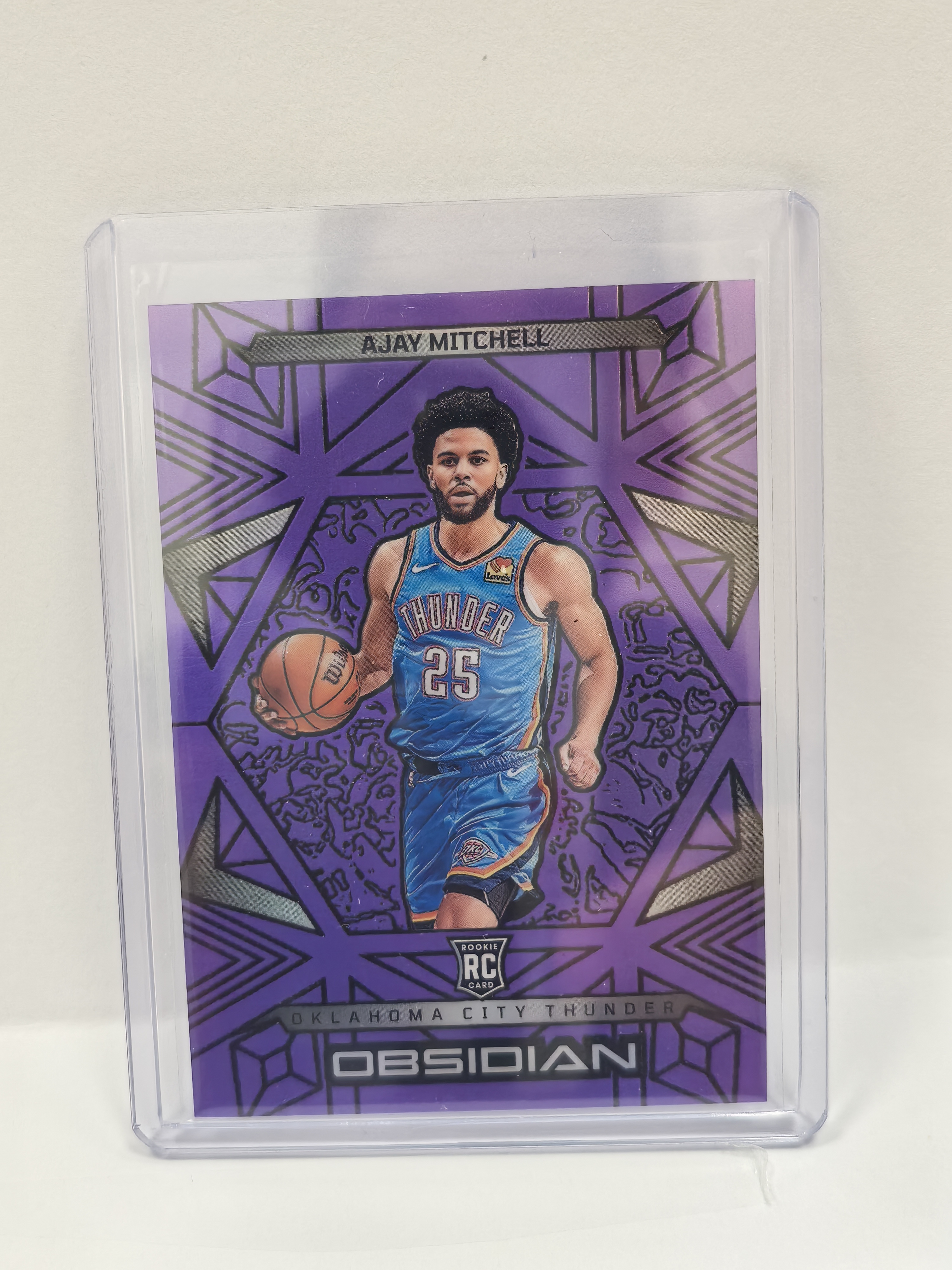 2024-25 Panini Obsidian Ajay Mitchell RC 黑曜石 新秀 雷霆 米切尔 52/75编 紫折 卡品如图 收藏必备