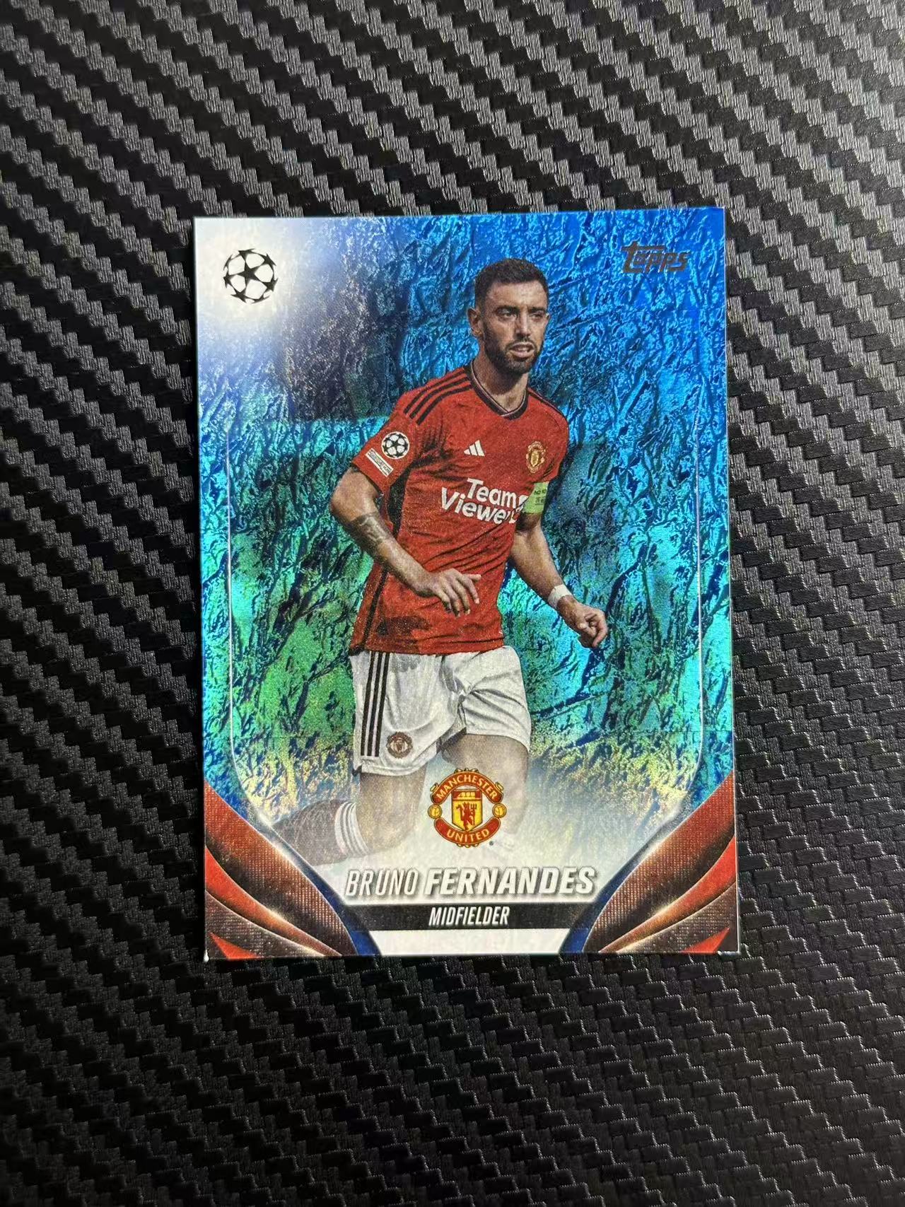 2024 Topps UCC Bruno Fernandes 欧冠 碧玉 B费 布鲁诺 费尔南德斯 曼联 葡萄牙 蓝折 033/175编 卡品如图 拍前看描述