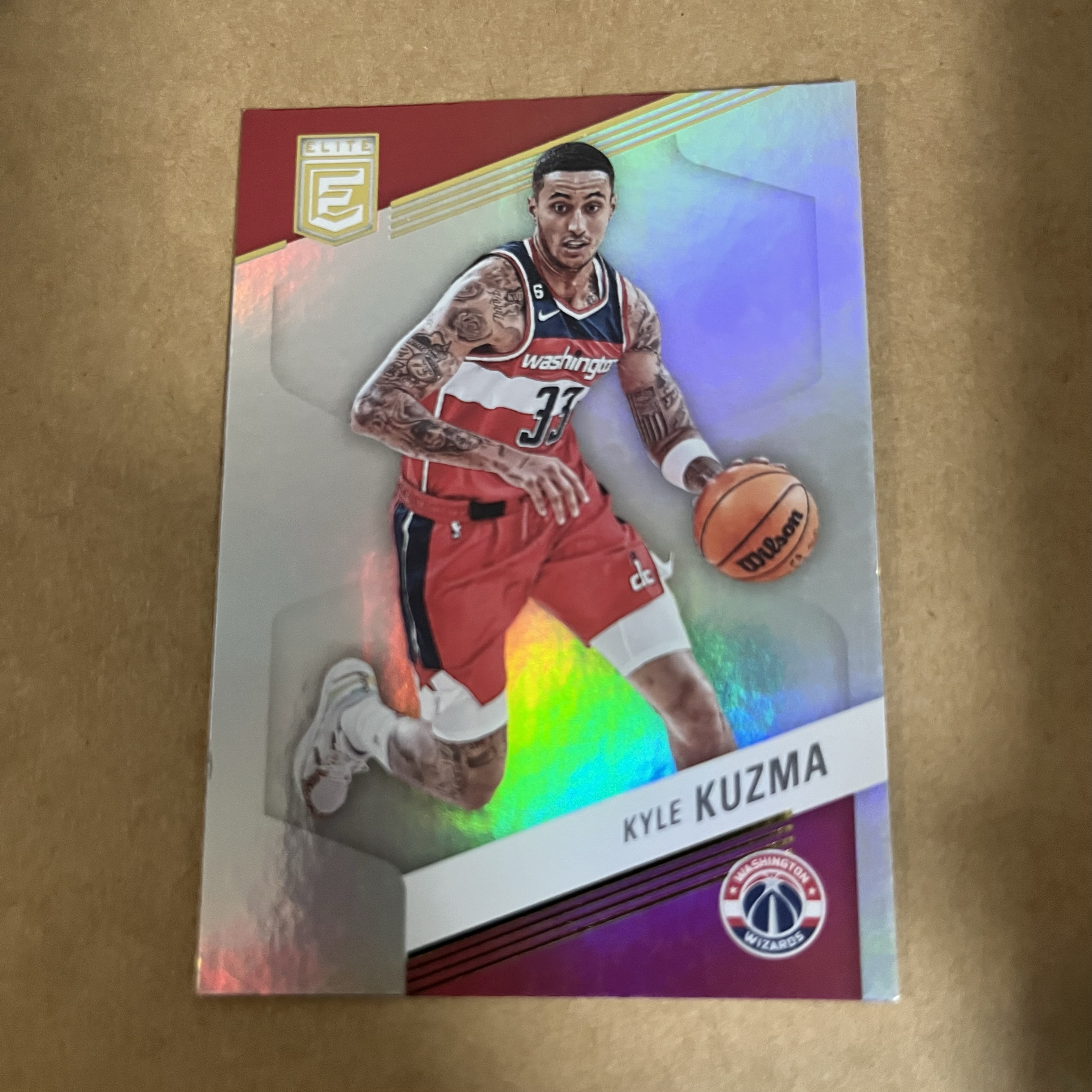 2022-23 Panini Elite Kyle Kuzma 【0手续费代卖】凯尔 库兹马 奇才 银折 折射 热门球星 专收必备 凑套收藏 可累计#篮球卡