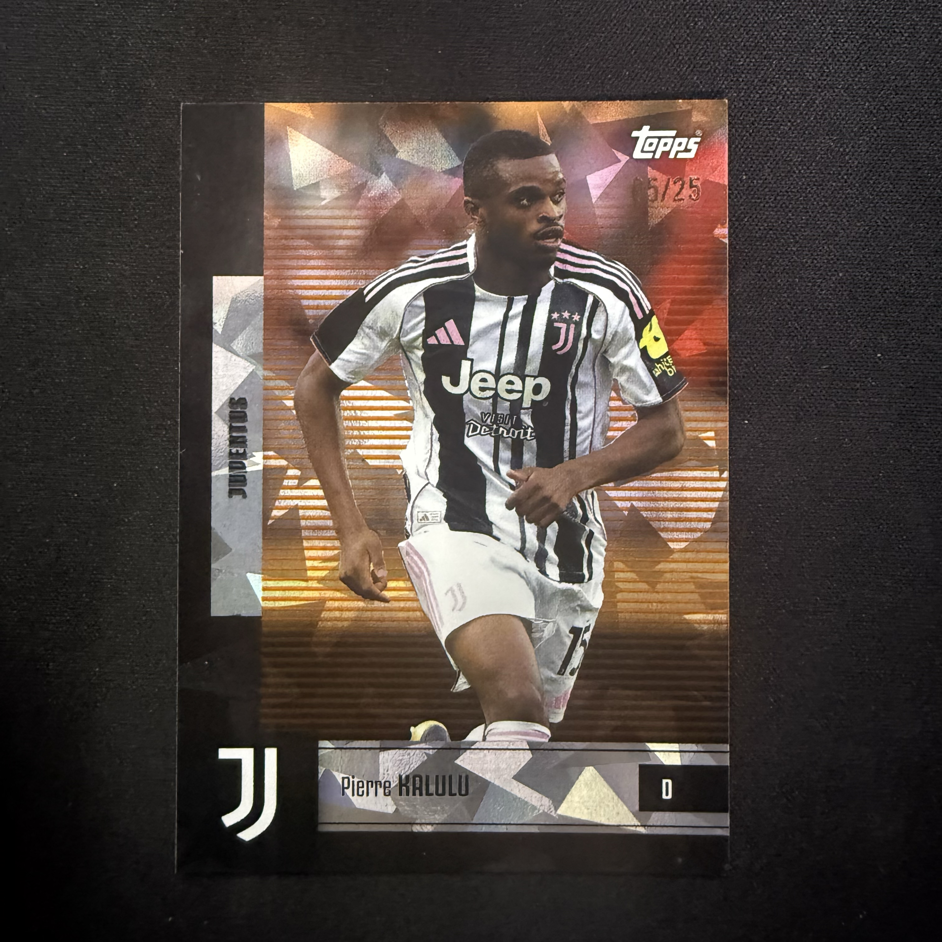 2025-26 Topps 尤文图斯 队盒 Pierre Kalulu 【SC拍卖】卡卢卢 尤文 5/25编 橙碎冰 收藏必备(ing哥)