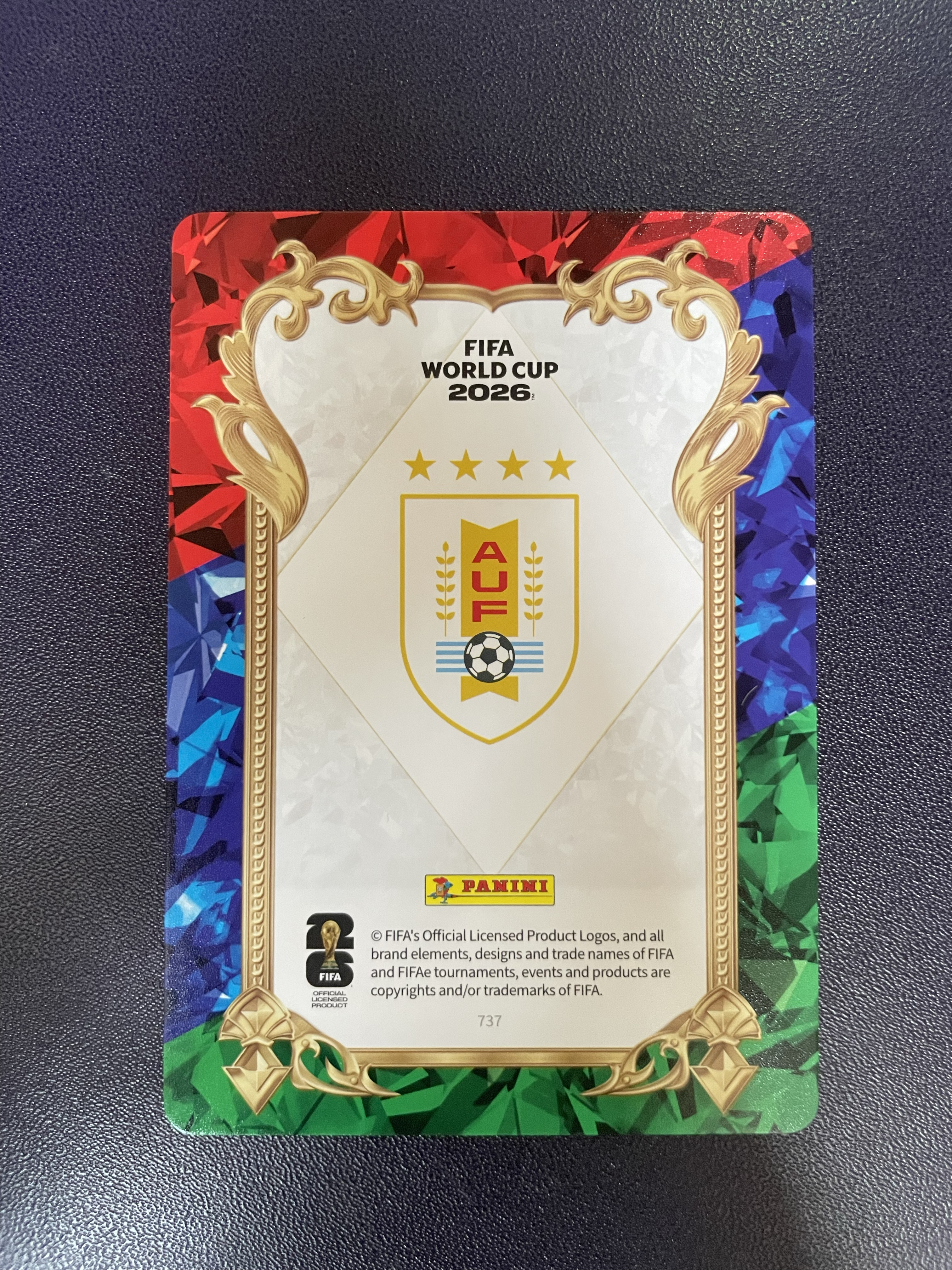 2026 Panini World Cup Prizm Ronald Araujo 卡游 帕尼尼 阿劳霍 铭金卡 特卡 薄卡 实卡精美 乌拉圭 巴萨 巴塞罗那 通行卡品细节如图 徐哥
