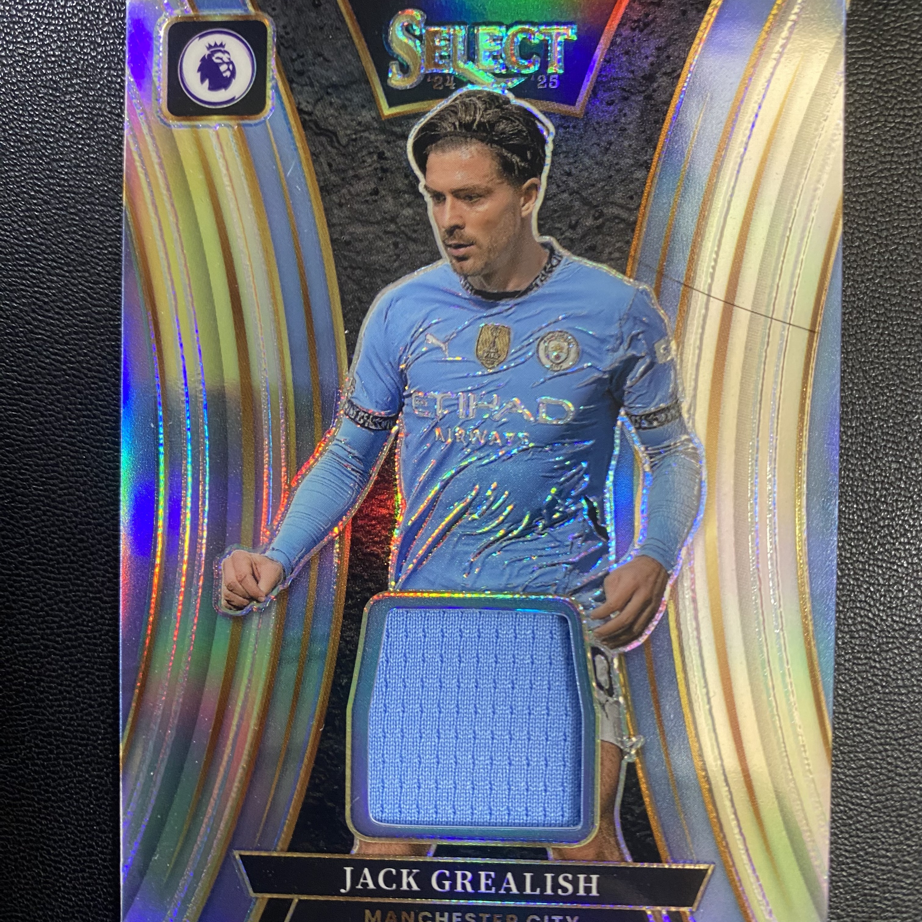 2024-25 Panini Select Jack Grealish 格拉利什 英超 曼城 银折 球衣 切割 物料 卡品如图 -光