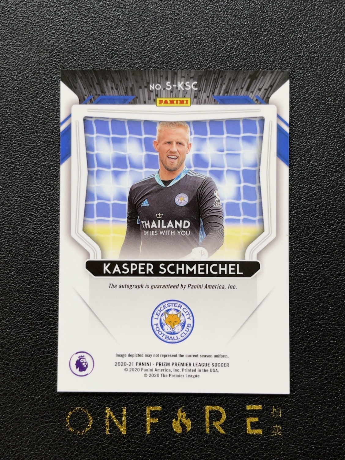 2020-21 Panini Prizm Kasper Schmeichel 【0费率上火拍卖】卡斯帕舒梅切尔 签字 瑕疵如图 英超 莱斯特城 Ace