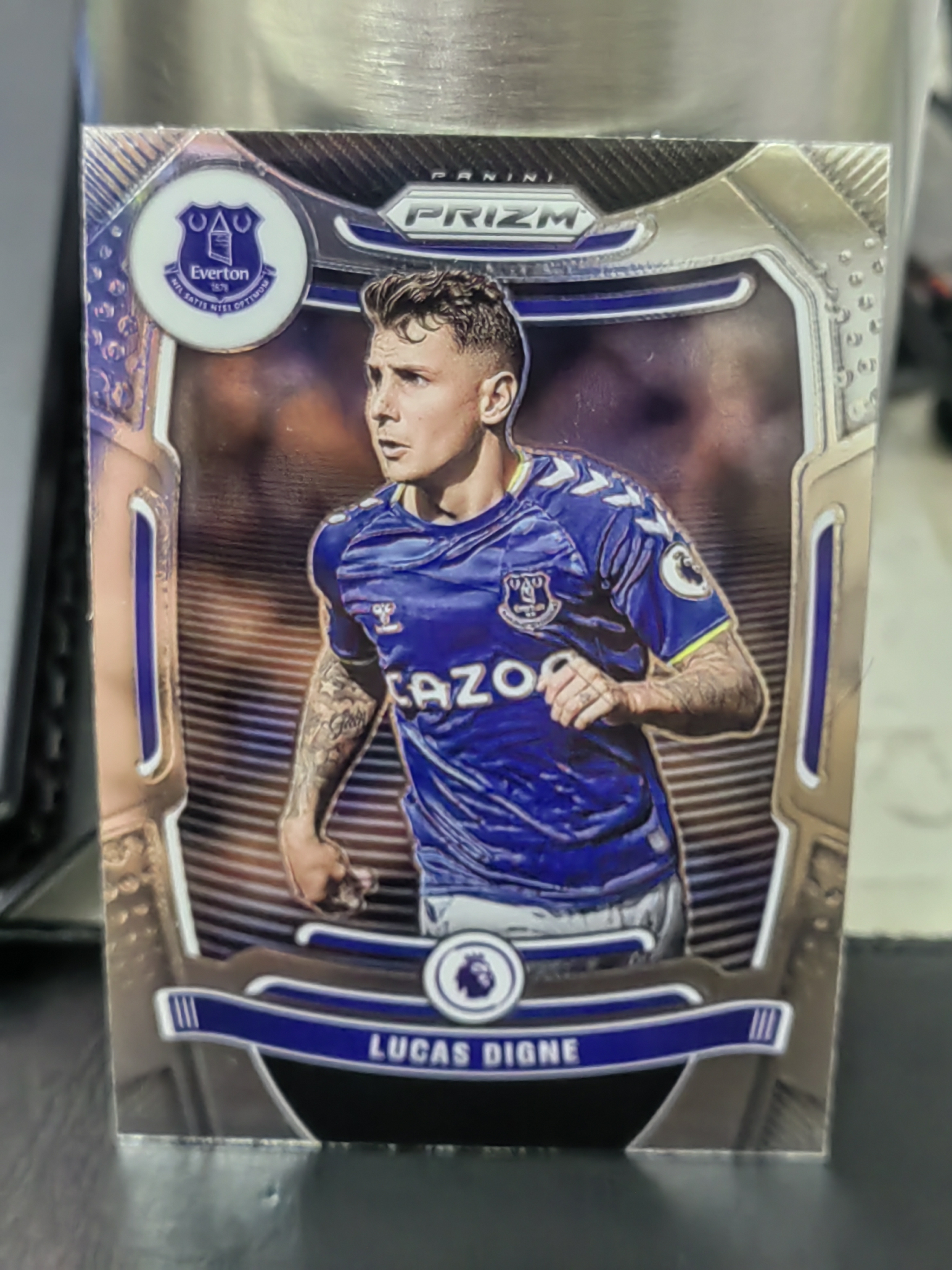 2021-22 Panini Prizm Lucas Digne PZ 英超 卢卡斯迪涅 Lucas Digne 埃弗顿 太妃糖 第四张  足 白边白角 不保卡品 卡品如图
