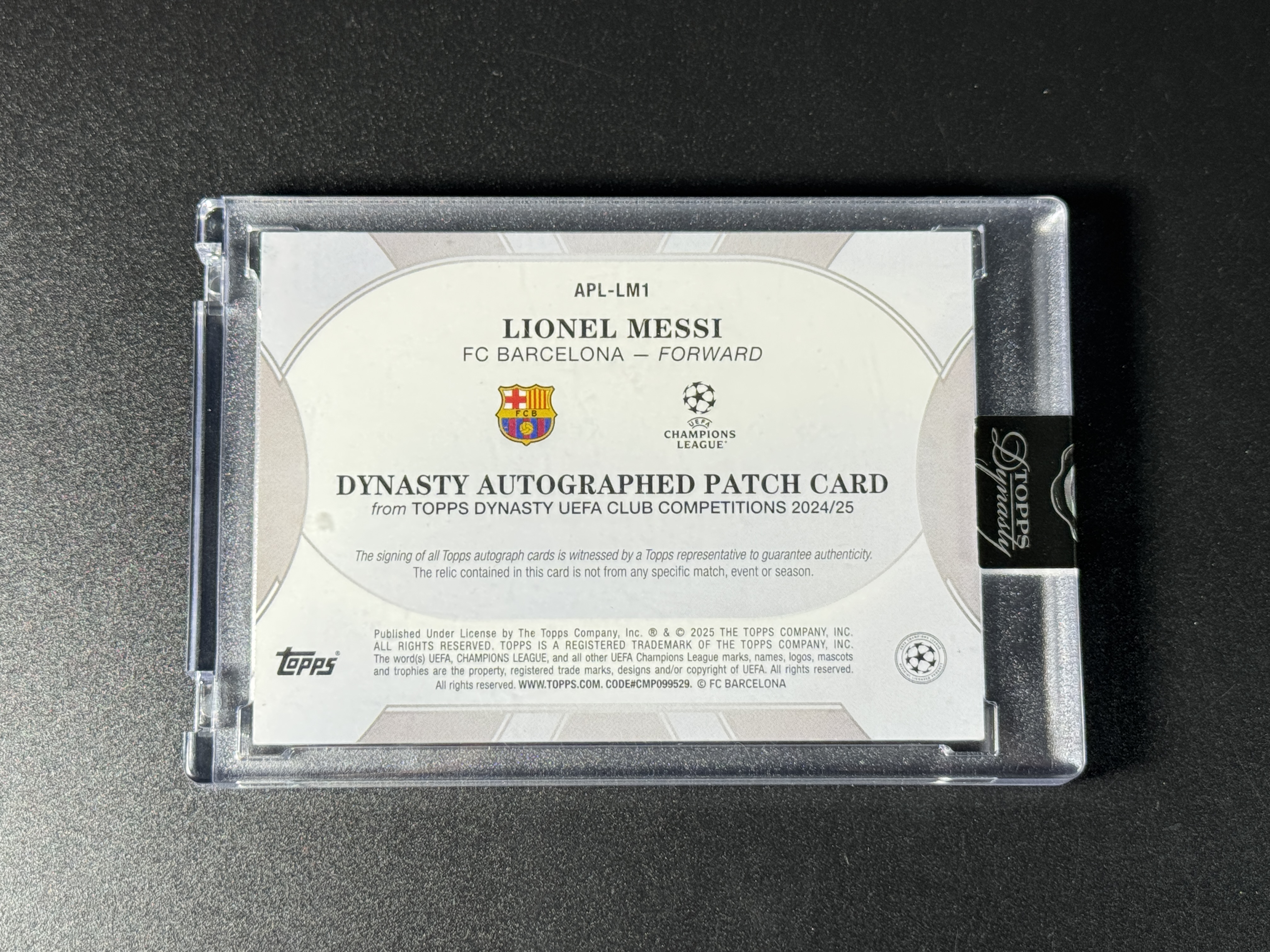 【喷子拍卖】2025 topps dynasty Lionel Messi 欧冠王朝 巴塞罗那 阿根廷球王 梅西 patch 签字 5编 首编 闪版 卡签 系列大hit卡 最有价match-worn亲穿落场 原封砖 送订制壳 Avicii