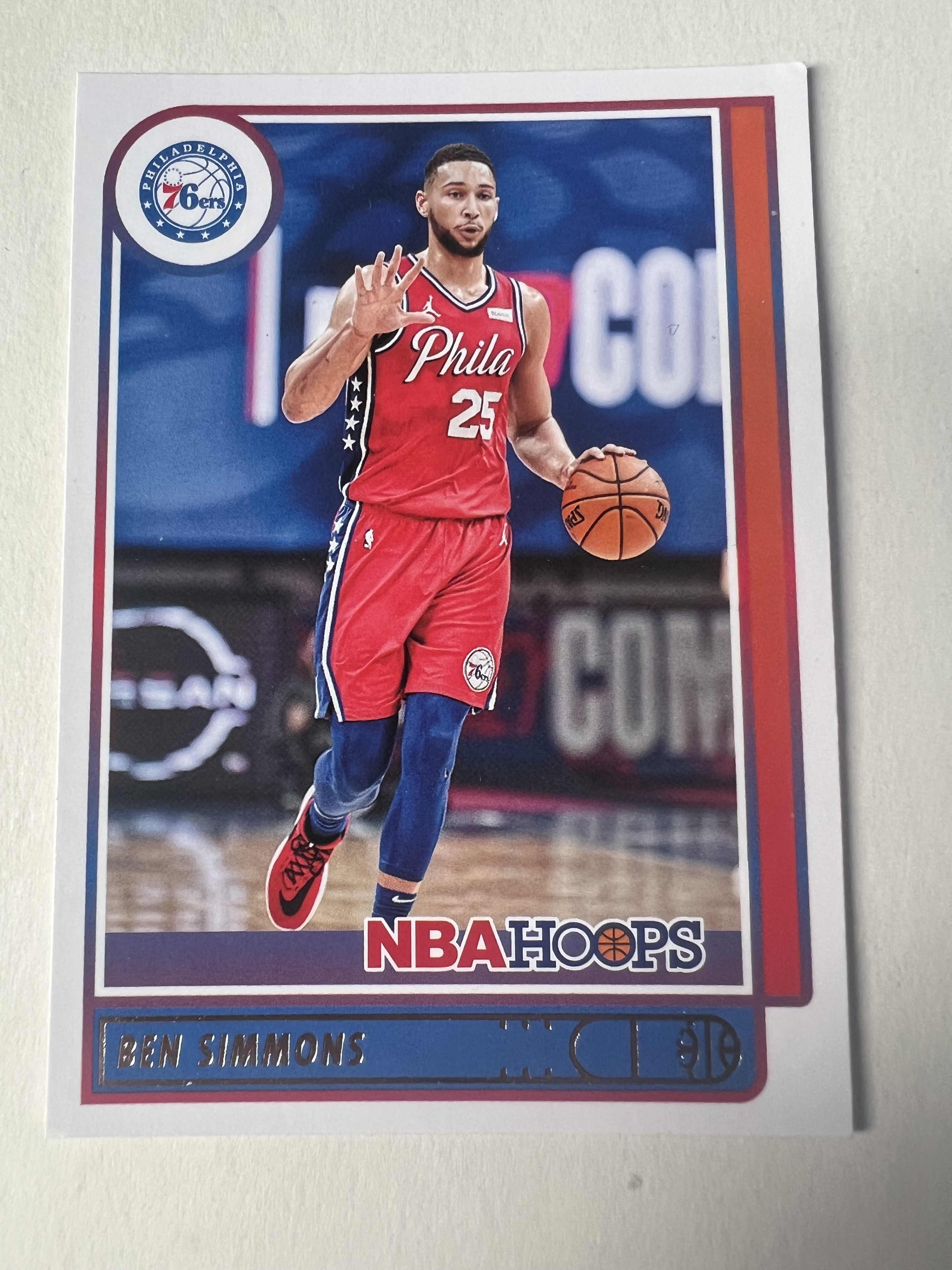 2021-22 Panini NBA Hoops Ben Simmons 本 西蒙斯 76人队 未来可期 值得收藏 凑套必备 实卡精美 投资佳品 #17