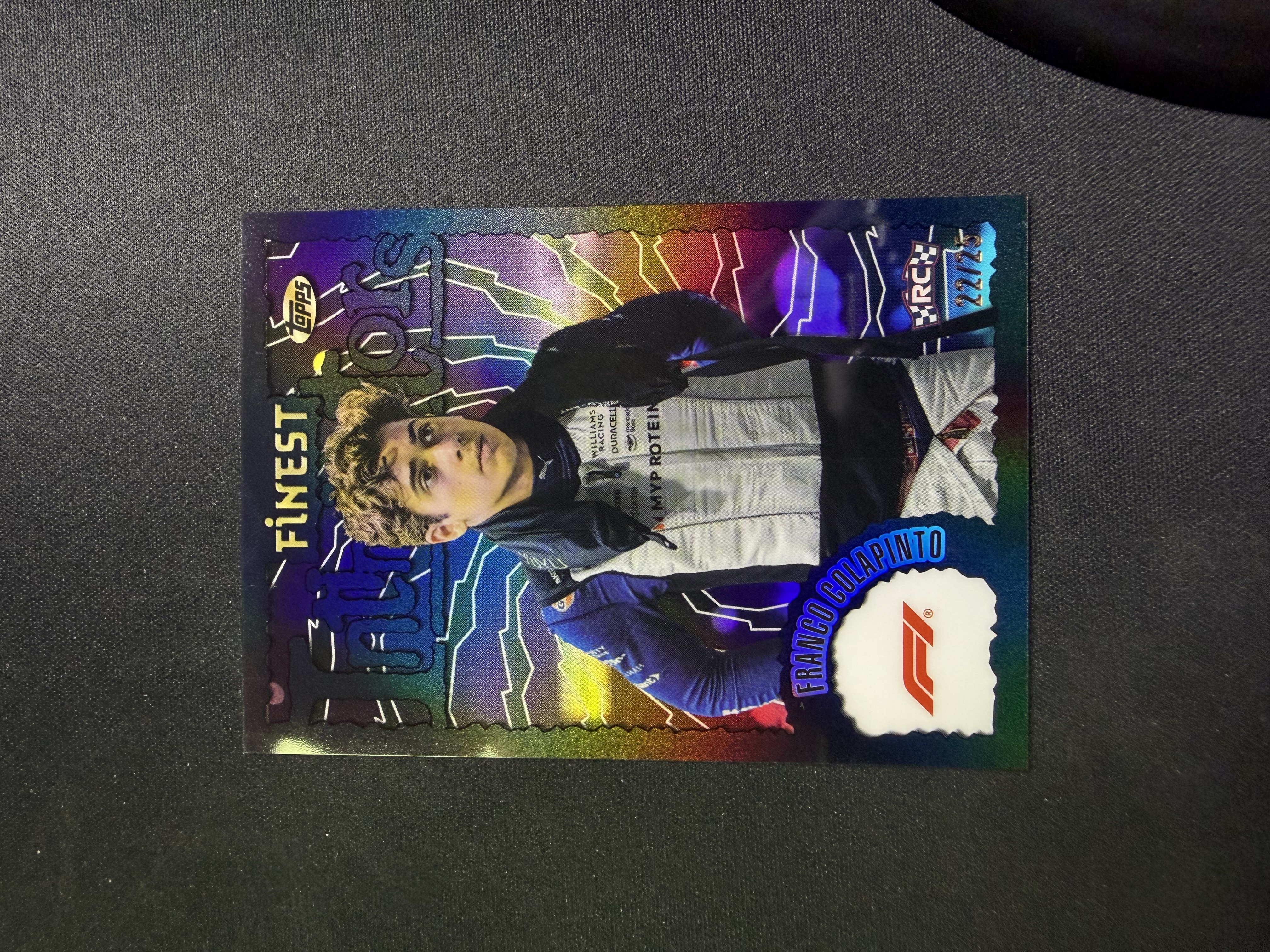 2024 Topps Finest Franco Colapinto RC 弗兰克 科拉平托 威廉姆斯车队 新秀 22/25编 折射 黑折 实卡精美 收藏凑套必备 PPP