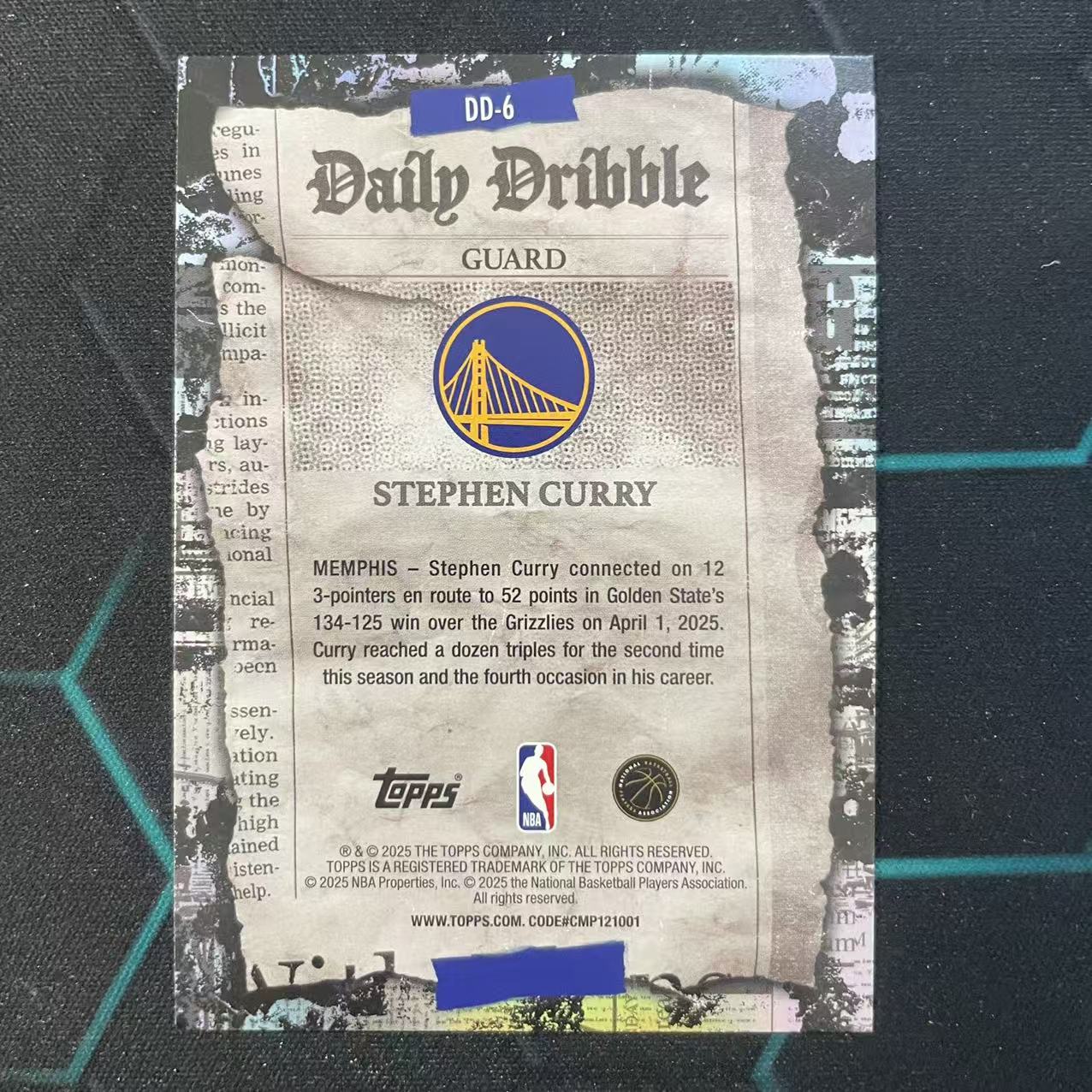 2025 Topps Flagship Stephen Curry 【阿福代卖】斯蒂芬 库里 勇士 Daily Dribble 特卡 银折 收藏必备 (biu)