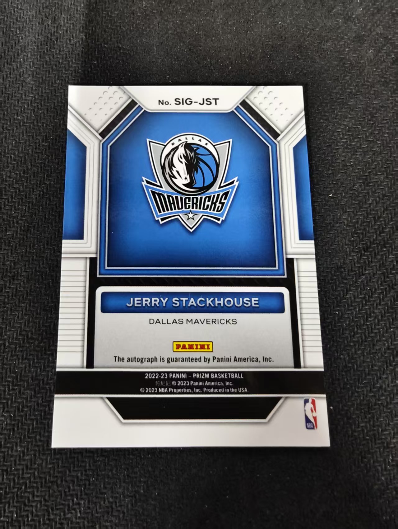 2022-23 panini prizm Jerry Stackhouse 独行侠 斯塔克豪斯 签字 瑕疵如图