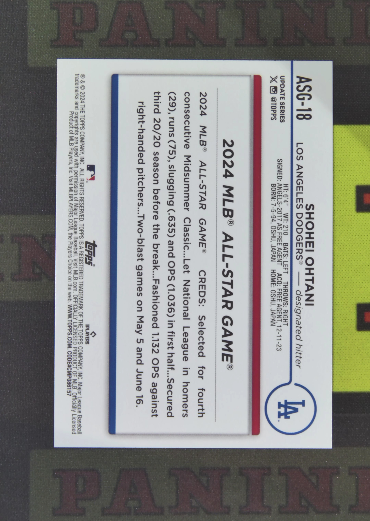 2024 Topps Update Shohei Ohtani Nirvana Project 大谷翔平 洛杉矶道奇 二刀流 卡品如图 收藏必备 智男