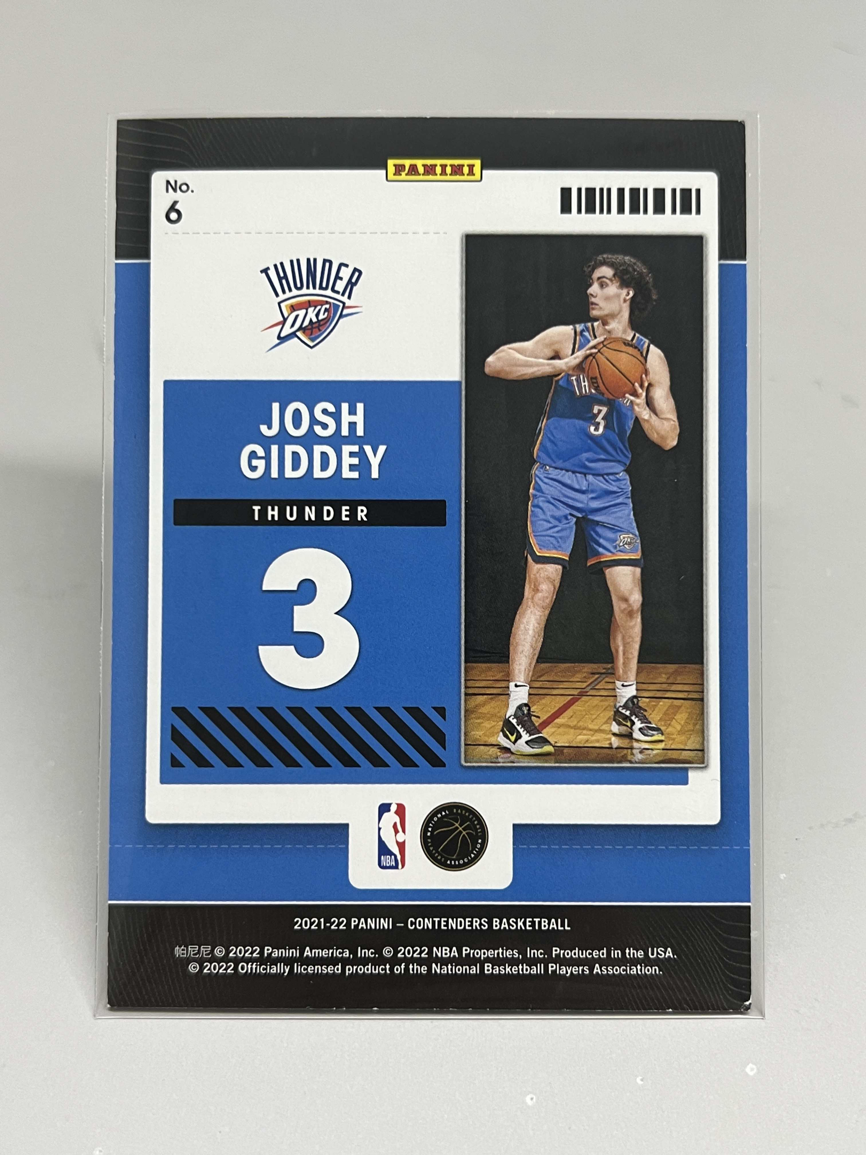 2021-22 Panini Contenders Josh Giddey 【挂机拍卖】帕尼尼 球票 吉迪 雷霆 新秀年 点点折 Disco折 #6 收藏 凑套 卡品如图