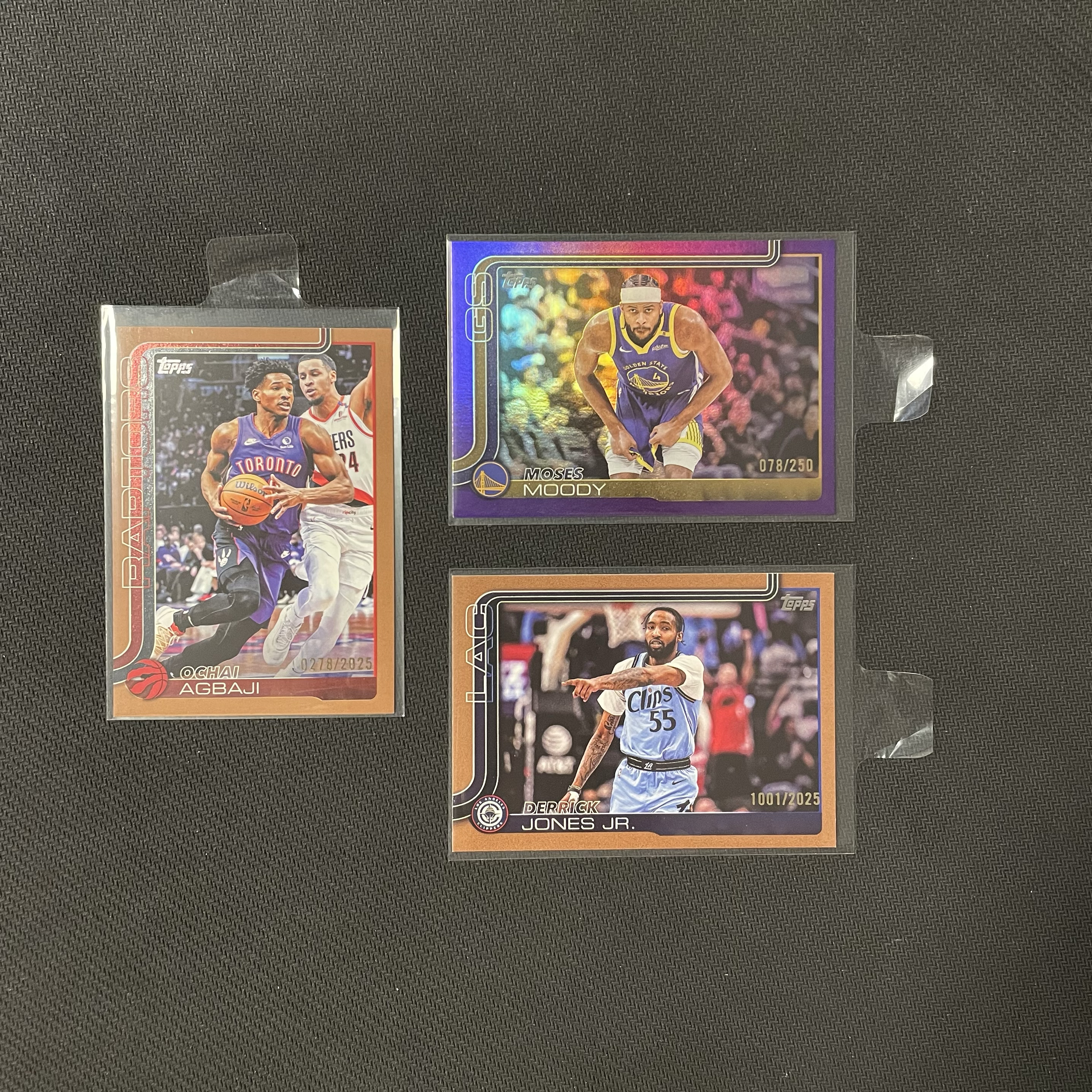 2025 Topps Flagship Ochai Agbaji 猛龙 奥查伊 阿巴吉 快船 小德里克 琼斯 2025编 铜折 勇士 摩西 穆迪 250编 紫折 个别有瑕 不保卡品 不累计 Slo