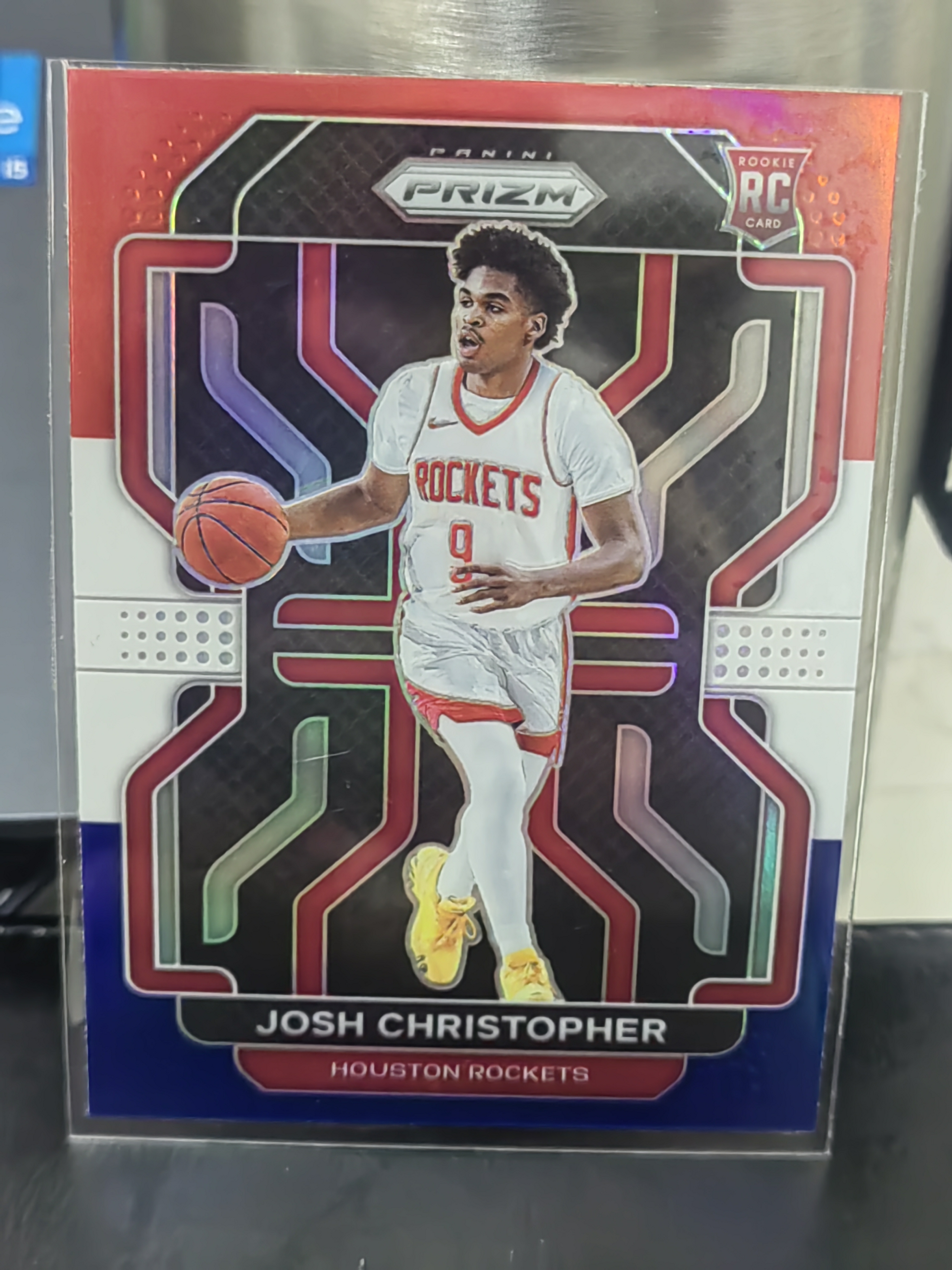 2021-22 Panini Prizm Josh Christopher RC PZ 三色折 新秀 约什 克里斯托弗 火箭 篮 白边白角 不保卡品 卡品如图