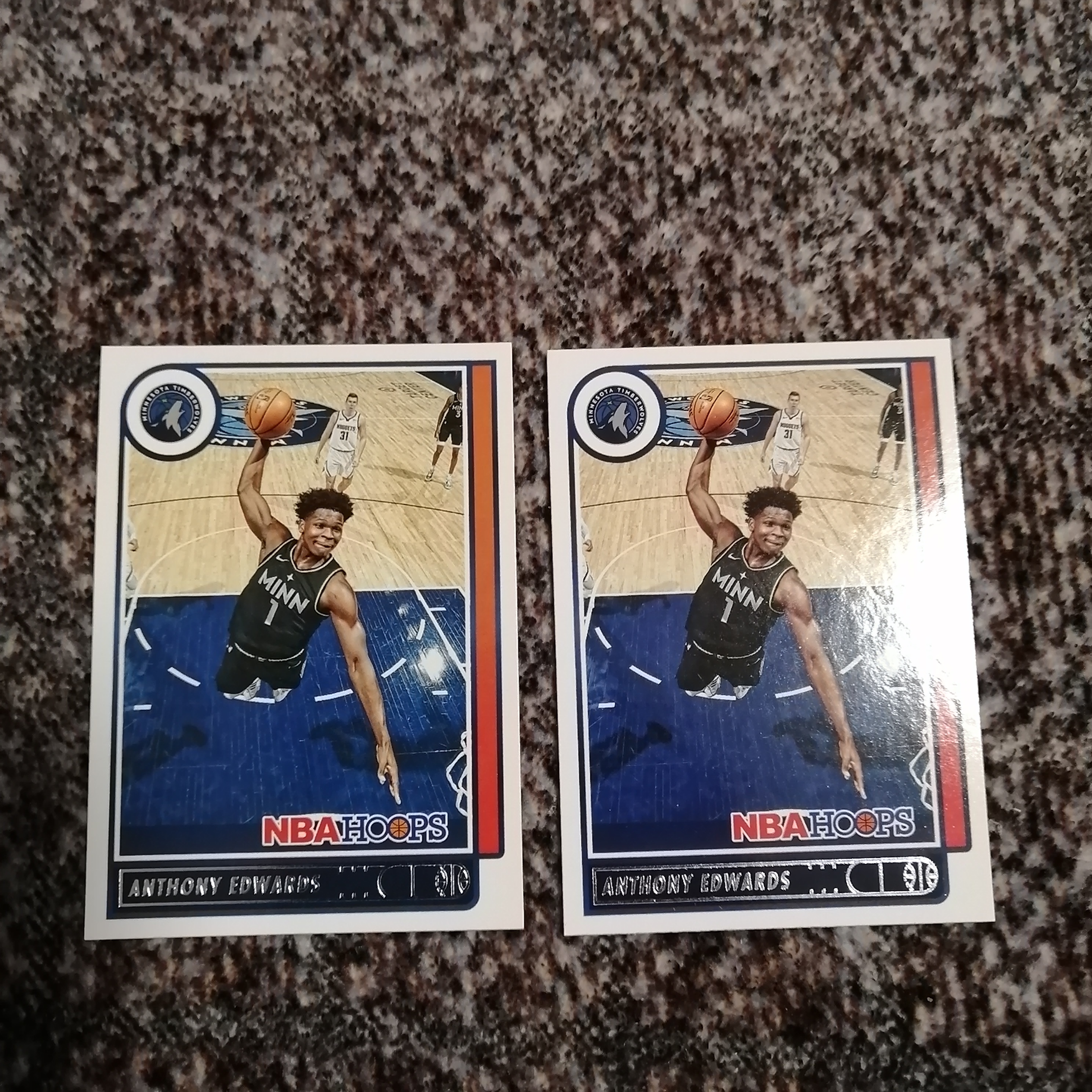 2021-22 Panini Contenders Anthony Edwards 爱德华兹 经典暴扣选图一对  绝美！
