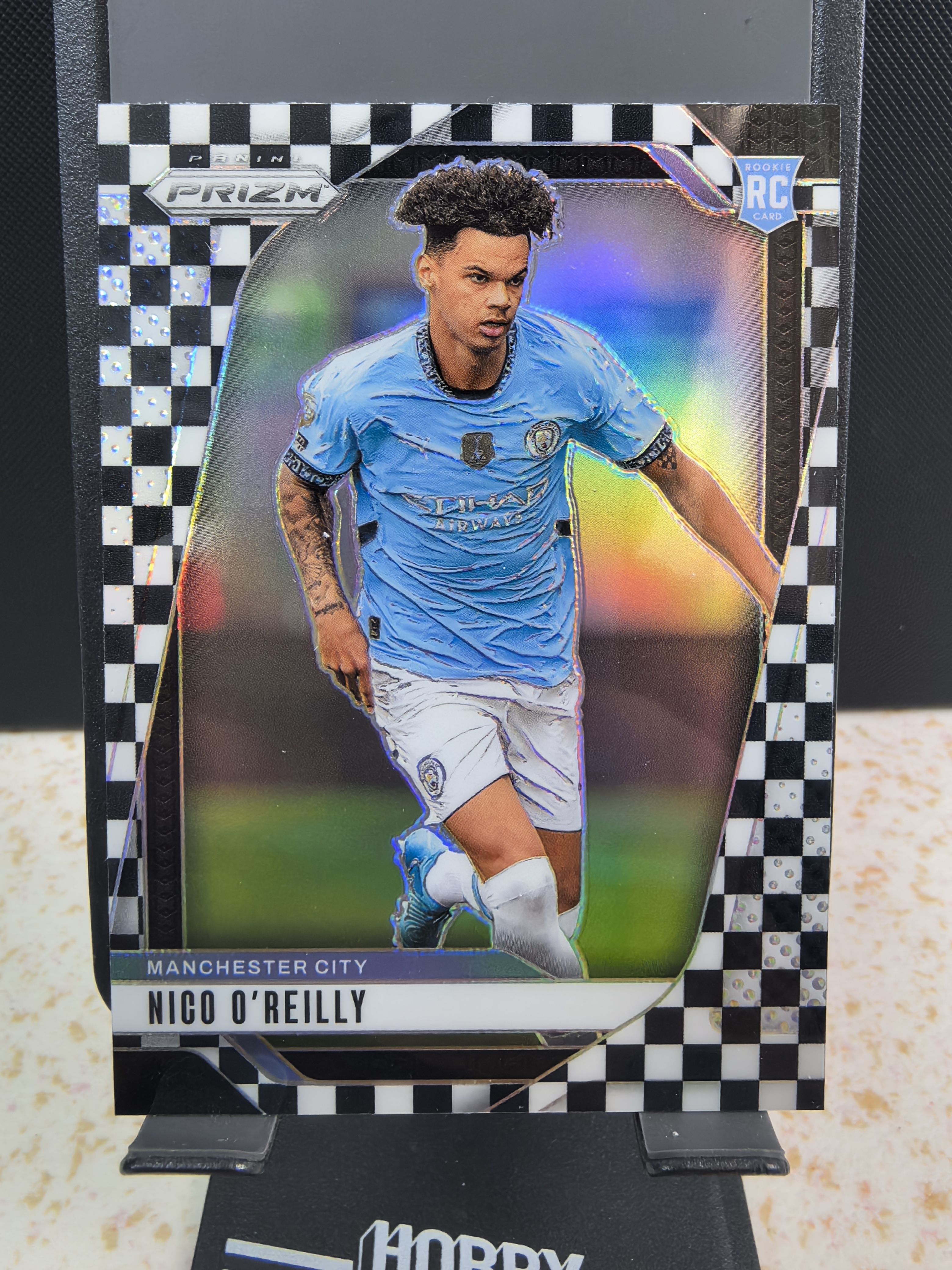 2024-25 Panini Prizm Nico O'Reilly 英超PZ系列 曼城 新秀 尼科·奥赖利 黑白格子折射