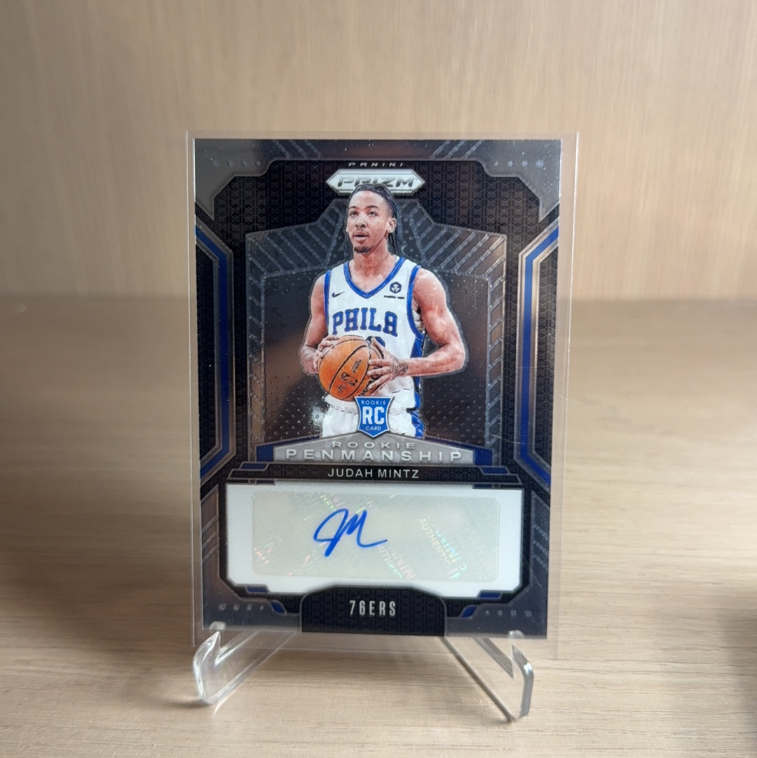 2024-25 Panini Prizm JUDAH MINTZ RC 【免费代卖】76人 新秀 RC 朱达 明茨 PZ PRIZM 签字 贴签 银折 折射 卡品如图 值得收藏!!