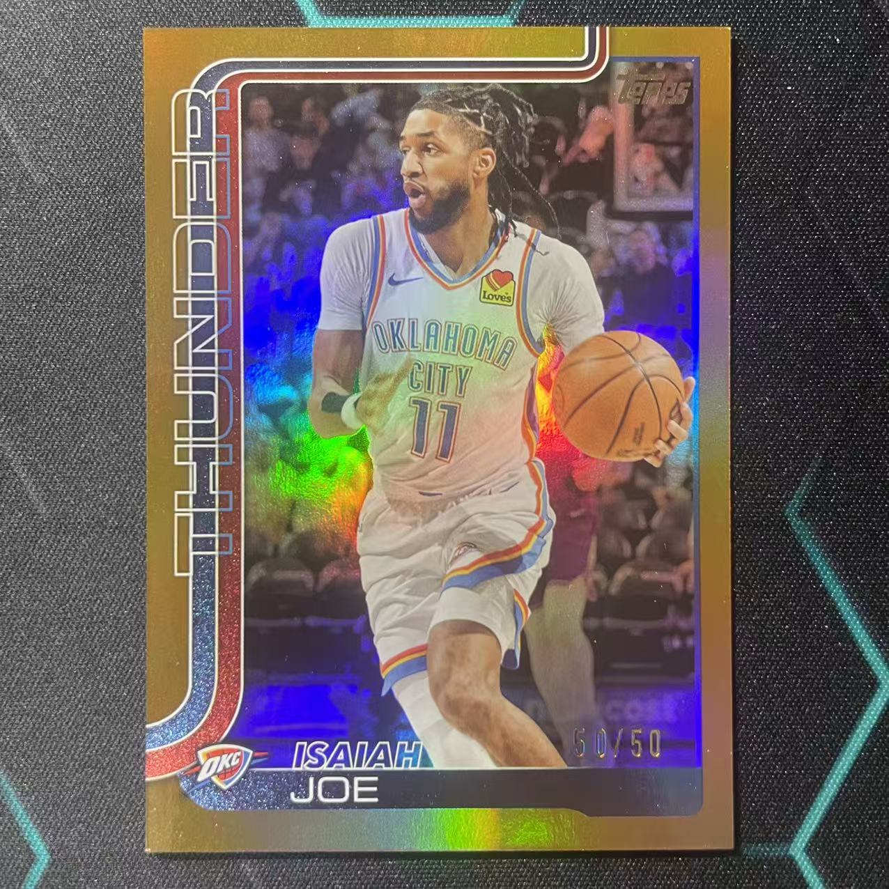2025 Topps Flagship Isaiah Joe 【阿福代卖】 以赛亚 乔 雷霆 金折 50编 尾编 收藏必备 (行行行)