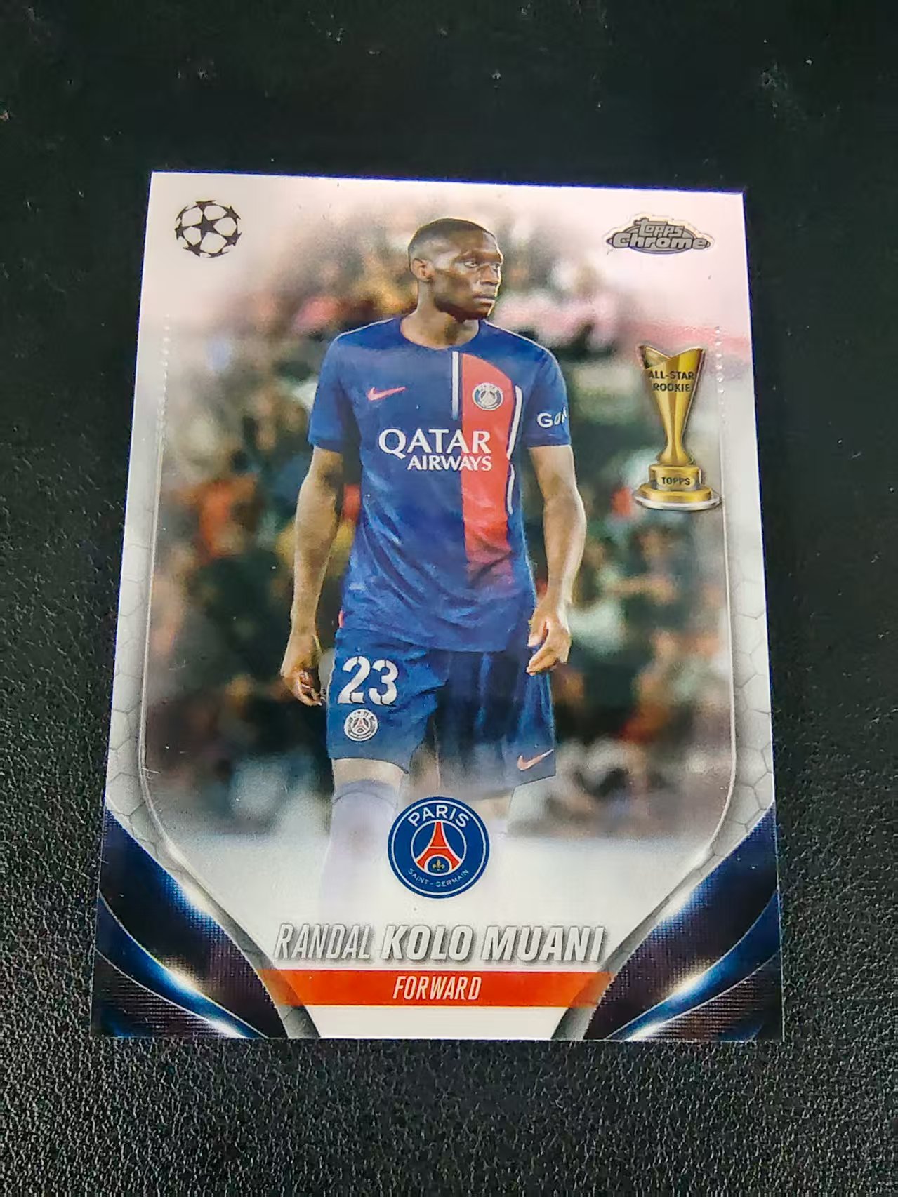 【可合并，不累计】2024 Topps Chrome Randal Kolo Muani 穆阿尼 大巴黎 欧冠 划痕 边角瑕疵 #70