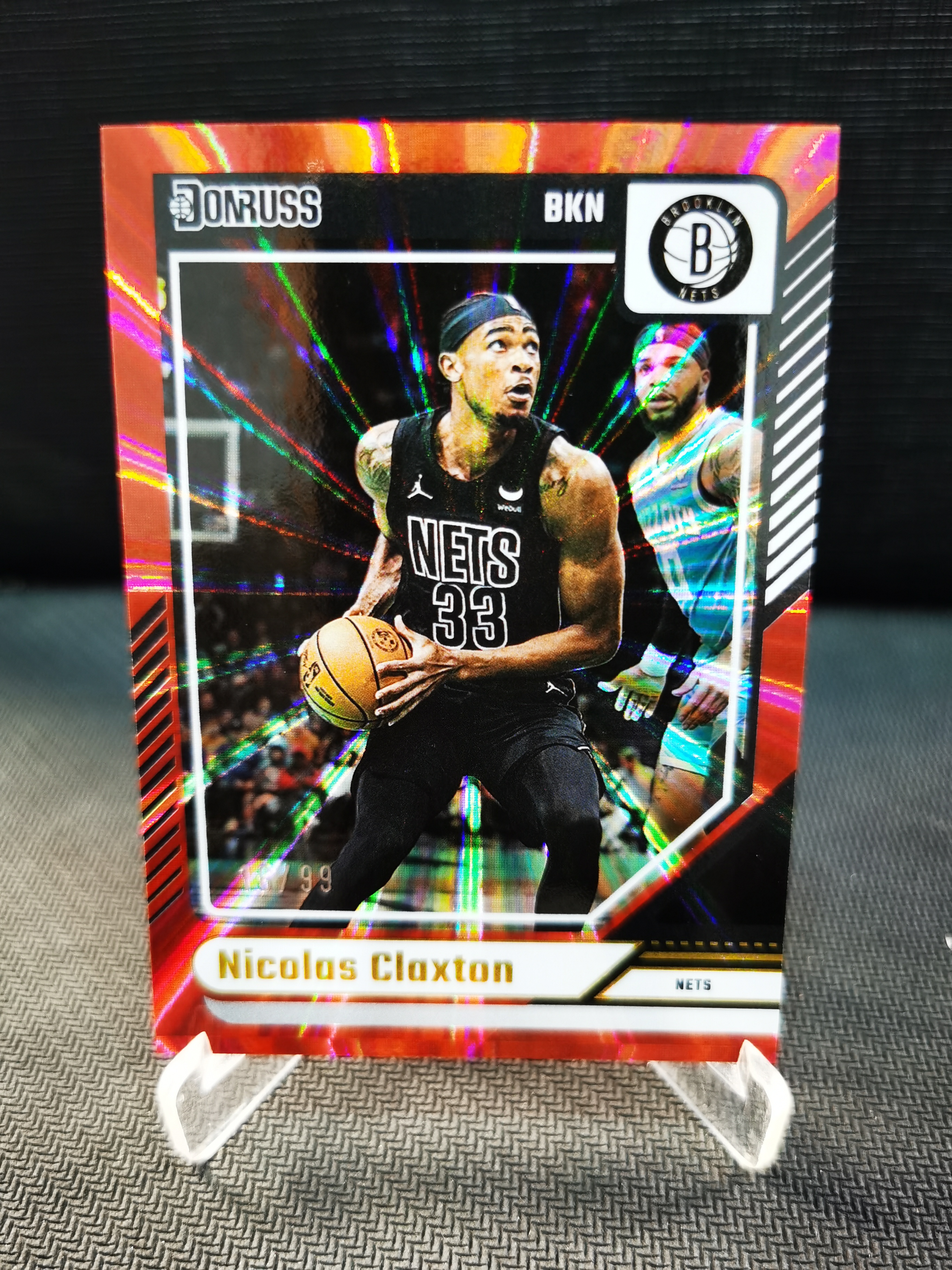 2024-25 Panini Donruss Nicolas Claxton 杜蕾斯 折射 红折 红佛光折 99编 克拉克斯顿 收藏必备 卡品如图 -叁個丫-【乌苏拍卖】