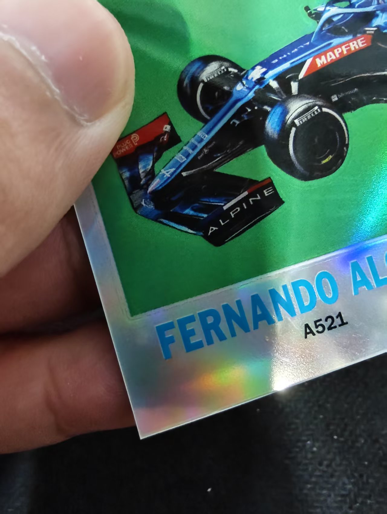 2021 Topps Chrome F1 Fernando Alonso 费尔南多 阿隆索 银折 F1 划痕 边角瑕疵 #FA
