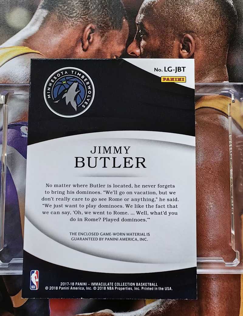 2017-18 Panini Immaculate Jimmy Butler 吉米.巴特勒 Imm Pa切割 Logoman 1/1 热火队 ...