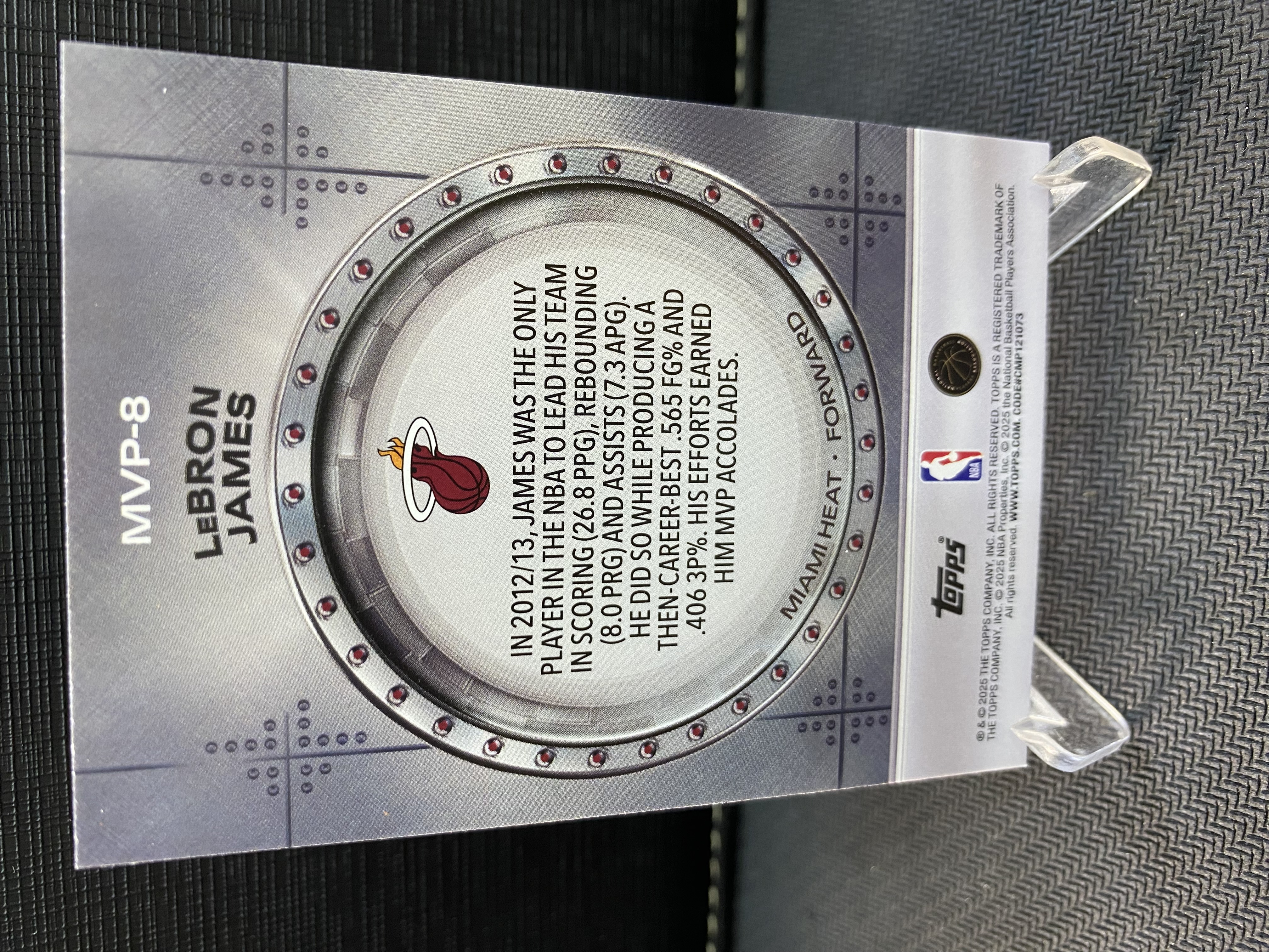 2025-26 Topps flagship LeBron James 勒布朗 詹姆斯 小皇帝 热火詹 MVP 捧杯特卡 收藏必备 卡品如图 -Zle-【乌苏拍卖】