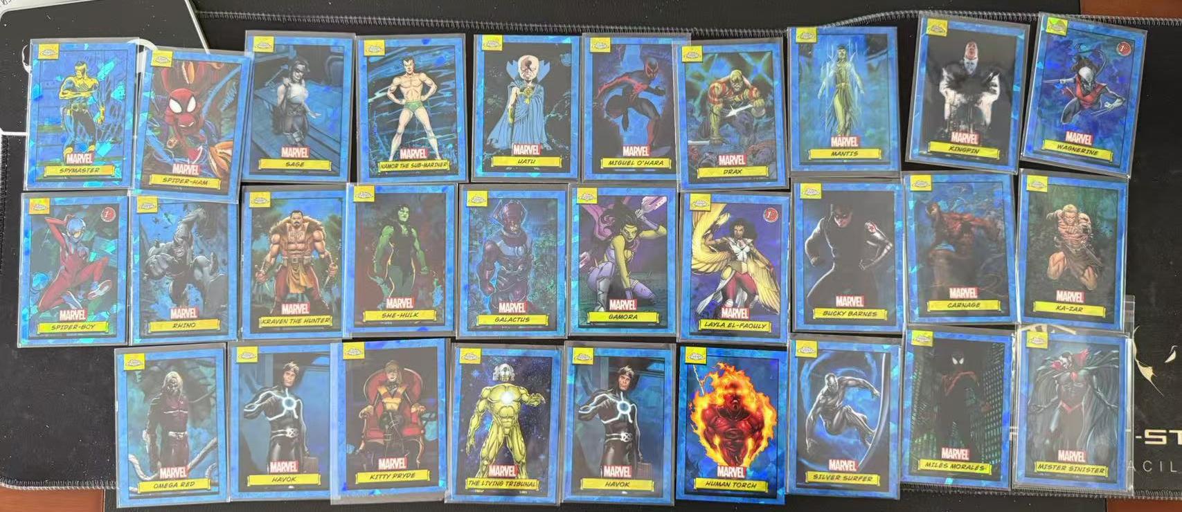 2024 Topps Marvel (MCU) 2024 TOPPS CHROME MARVEL 蓝宝石 base 29张 不重复 卡淘