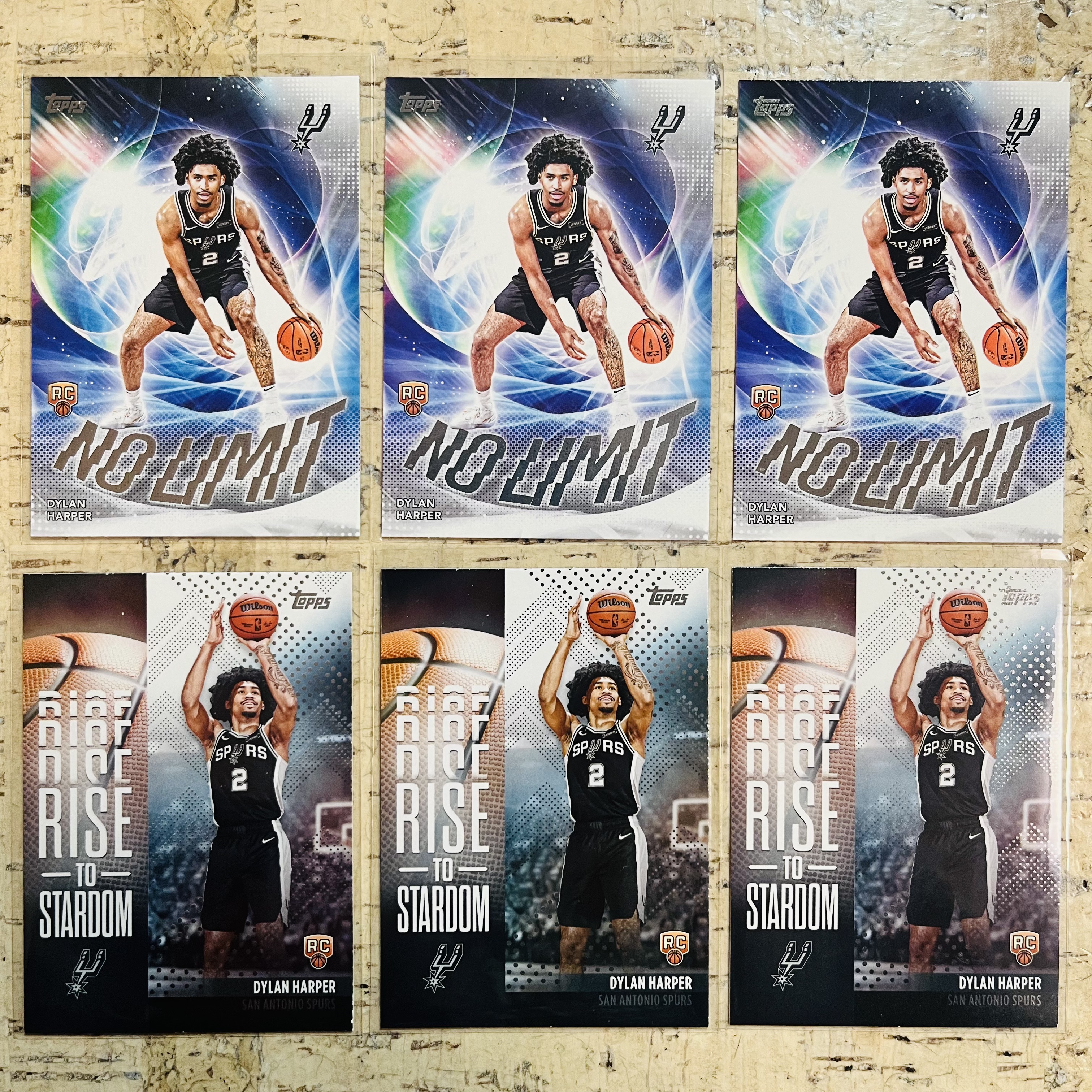 2025-26 Topps Flagship Dylan Harper RC 新秀 马刺 迪伦 哈珀 特卡 6张打包 rise to stardom 无极限 此标有膜无夹【小卡迷拍卖 可累积半年】