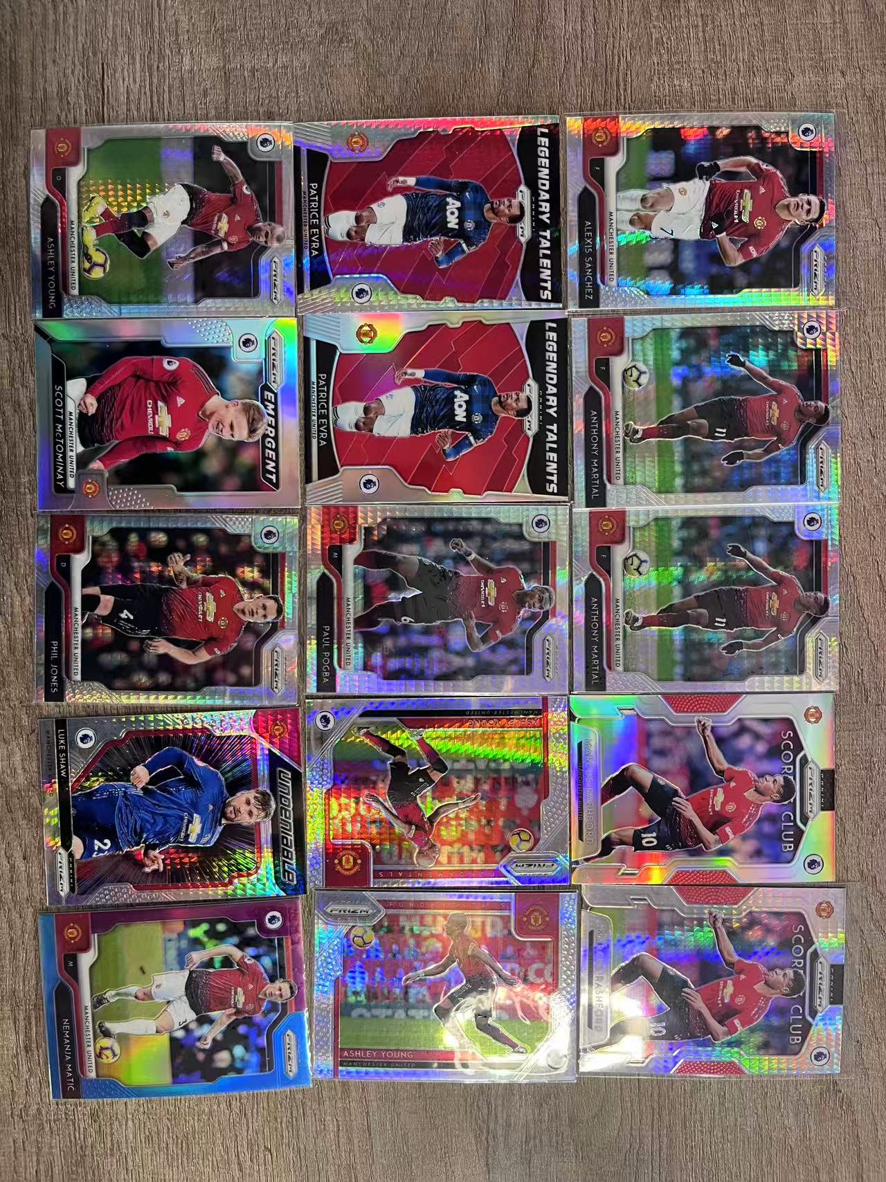 2018 Panini Prizm 打包 【#坚持自律】Prizm 曼联 拉什福德 马夏尔 博格巴 卢克肖 麦克托米奈 埃弗拉 银折 银棱镜折 凑套必备 打包出售 卡品如图【台风代拍】