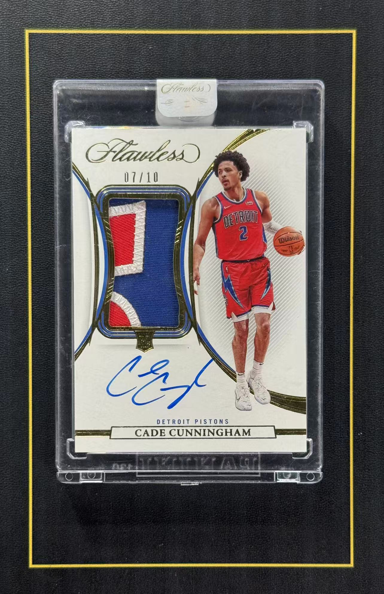 【超新星精品】2021-22 Flawless Cade Cunningham RC 手提 新秀 活塞 CC 康寧漢姆 10編 金平行 Patch 簽字 VPA RPA 卡簽 原封磚【V835】