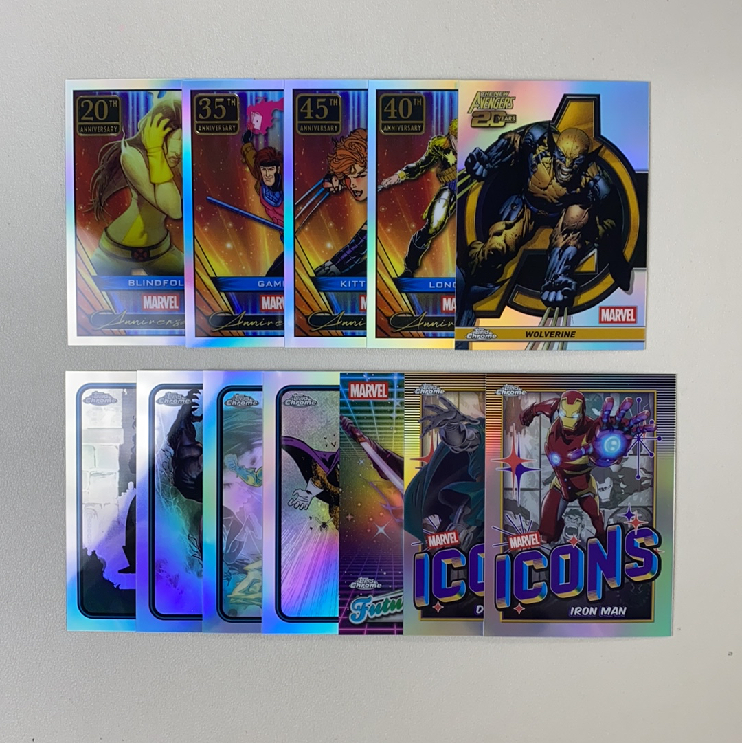 【弈卡代拍】2024 Topps Chrome Marvel 元年漫威TC 复仇者联盟 银折 折射 特卡 大比例 钢铁侠 金刚狼等 打包 品相如图 凑套必备 不要熬夜