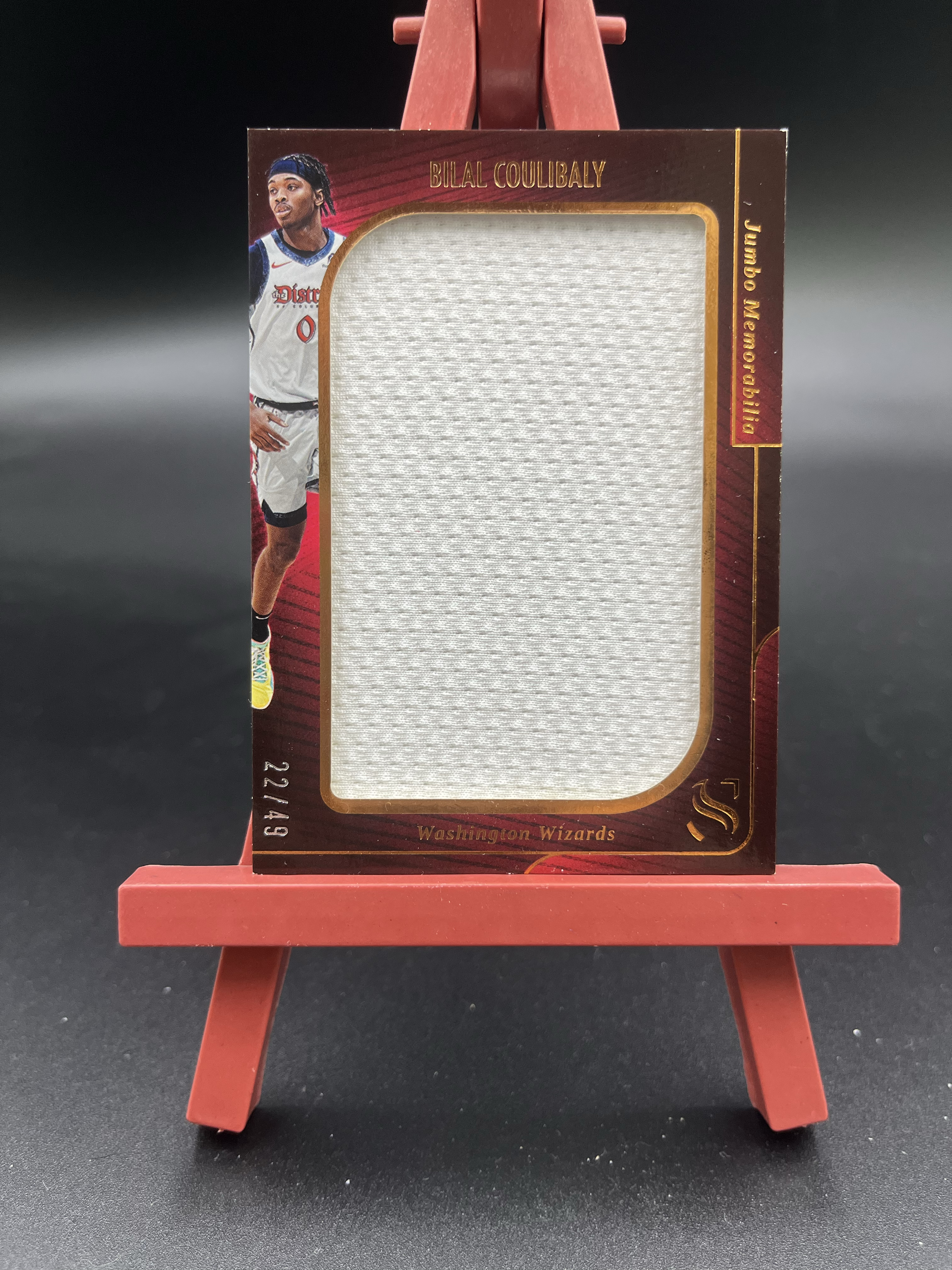 2024-25 Panini Silhouette Bilal Coulibaly 剪影 奇才 比拉尔 库利巴利 22/49编 大窗球衣物料切割 GU亲穿落场 卡品如图【优质物料专场】04WZ