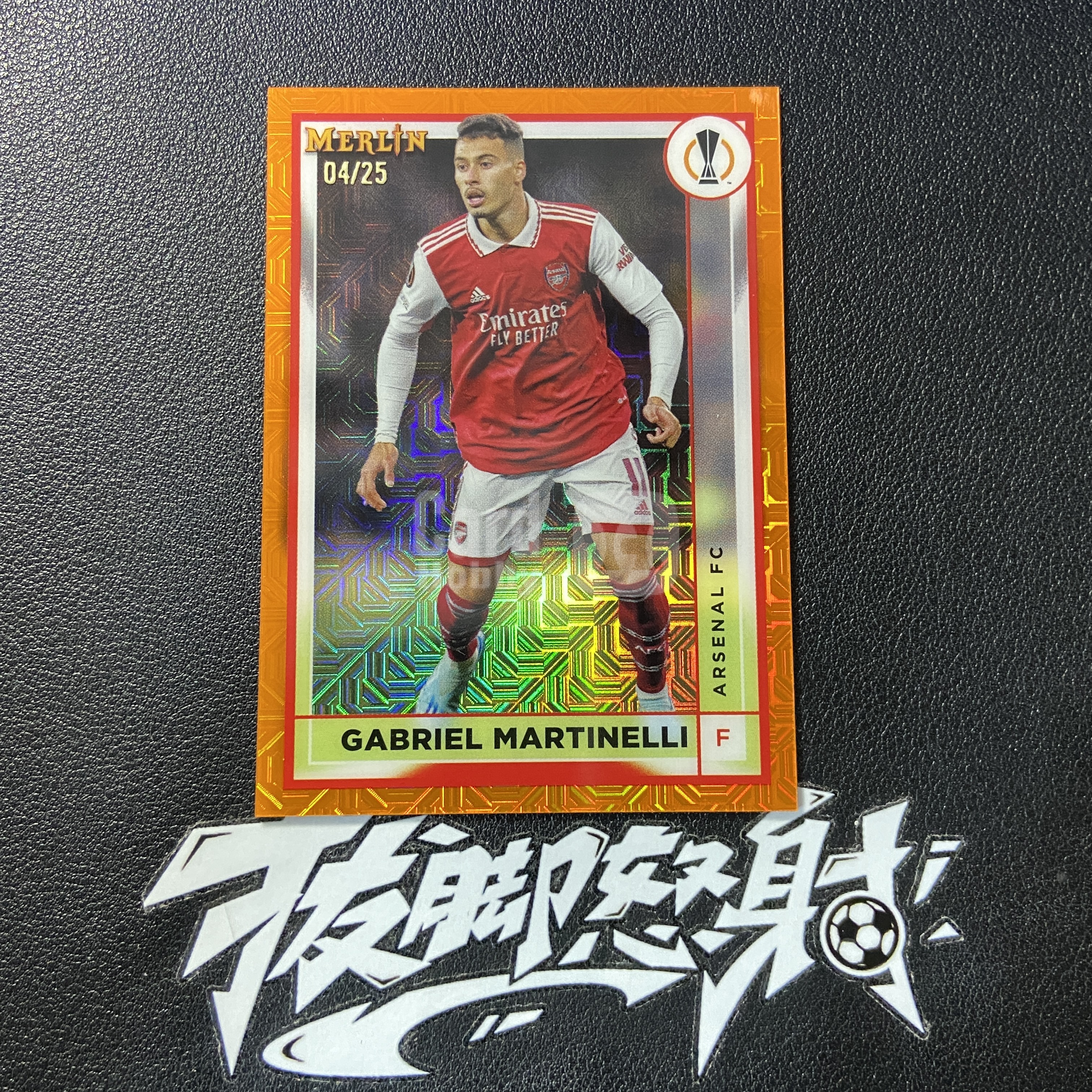 【拔脚代卖】2023 Topps Merlin 梅林 欧冠 Gabriel Martinelli  马丁内利 阿森纳 巴西 橙折 迷宫折收藏必备 瑕疵如图｜拔脚白头H39
