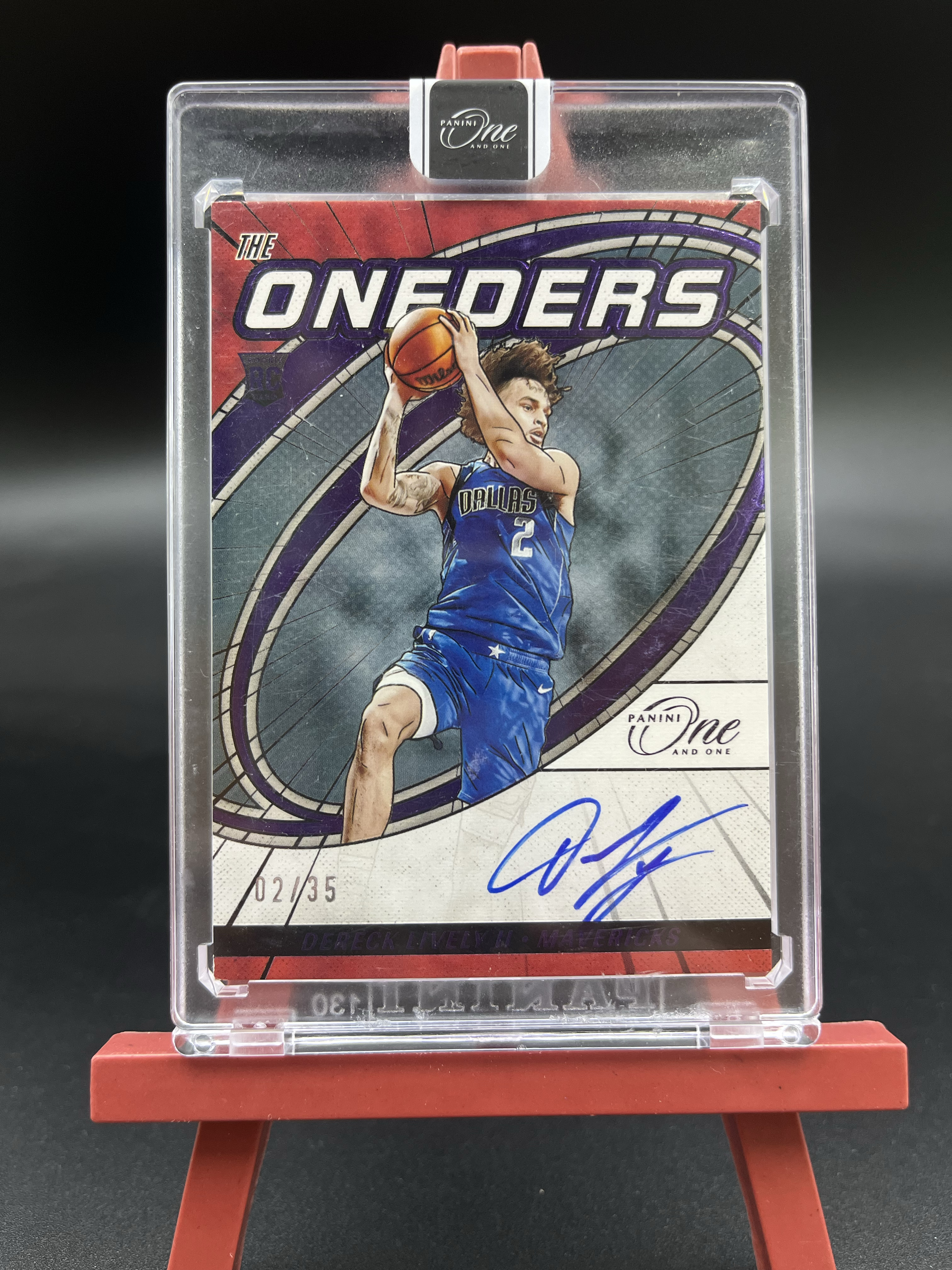 2023-24 One and One Dereck Lively II RC 独行侠 德里克 莱夫利 新秀 2/35编 同背 相当于1/1 卡签 漫画签 签字 原封砖 【优质签字专场】01WZ